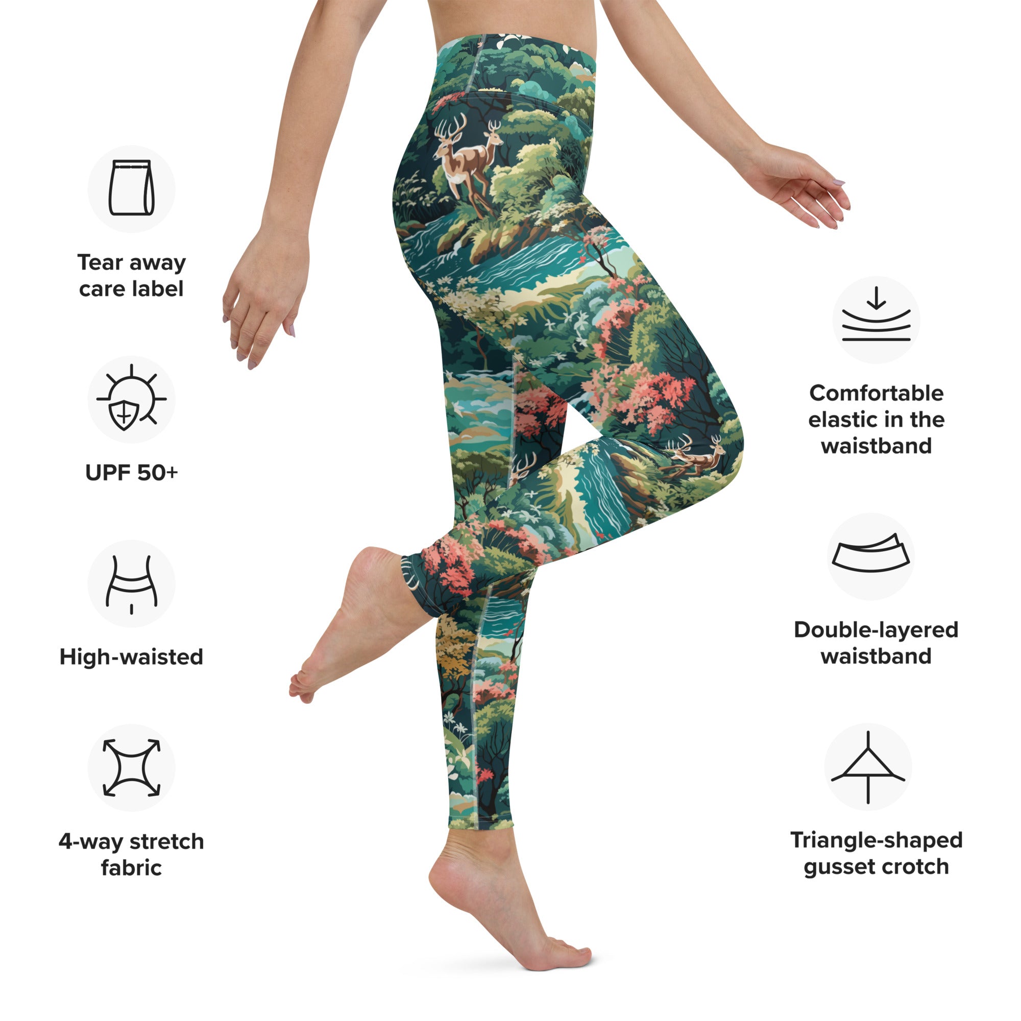 Northwoods Pattern Yoga Leggings
