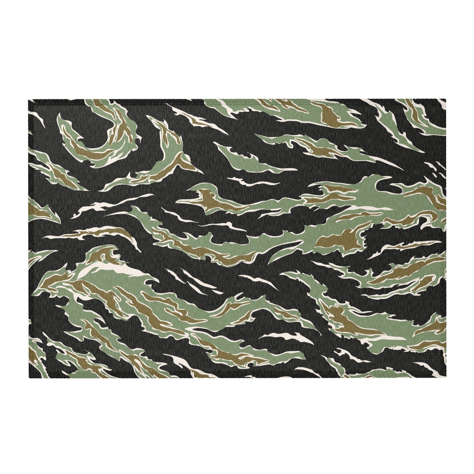 Tiger Stripe Camouflage Area Rug