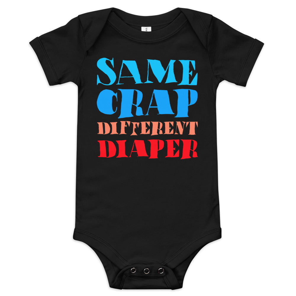 Same Crap Different Diaper Baby Short Sleeve  One Piece