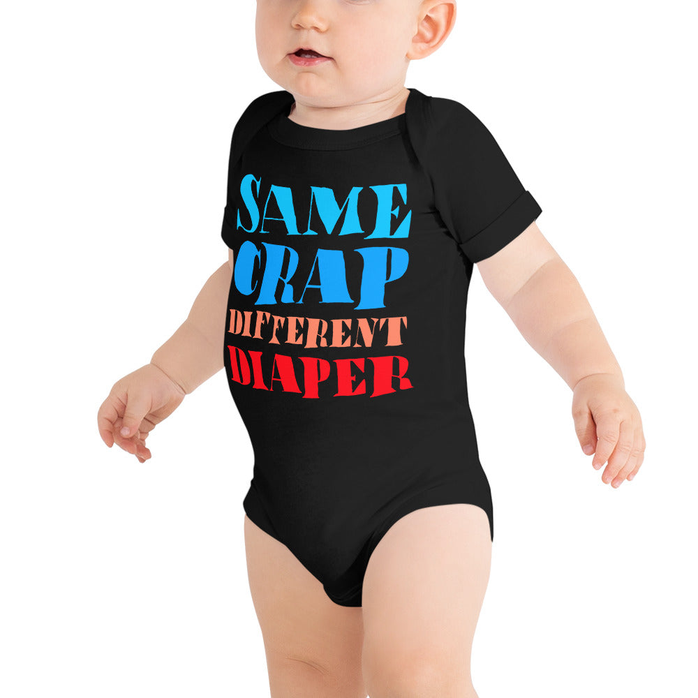 Same Crap Different Diaper Baby Short Sleeve  One Piece