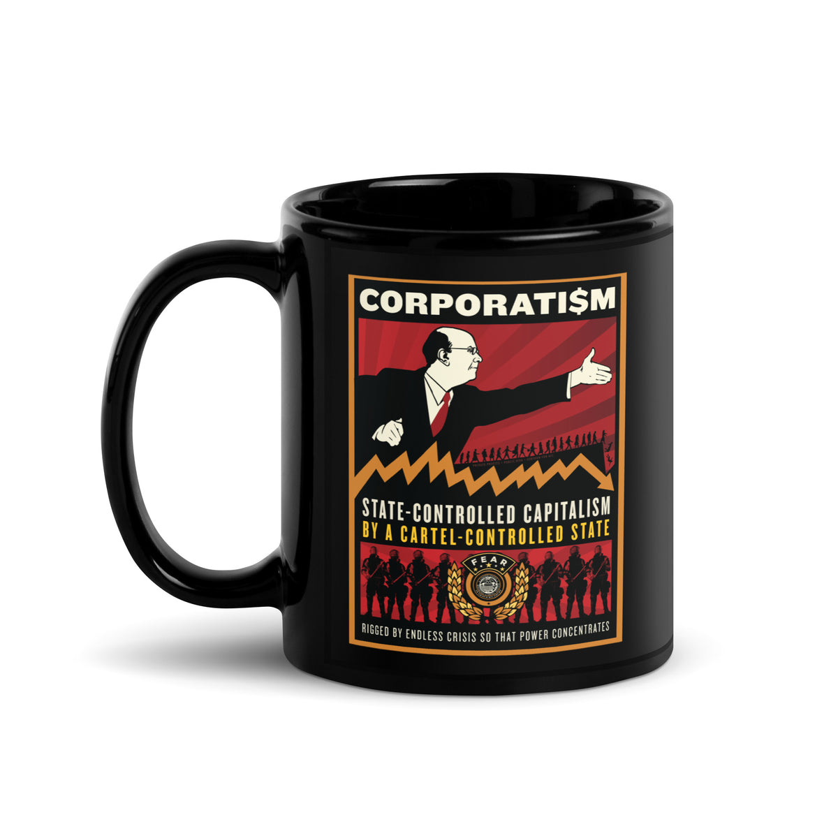 Corporatism Cronyism Black Mug