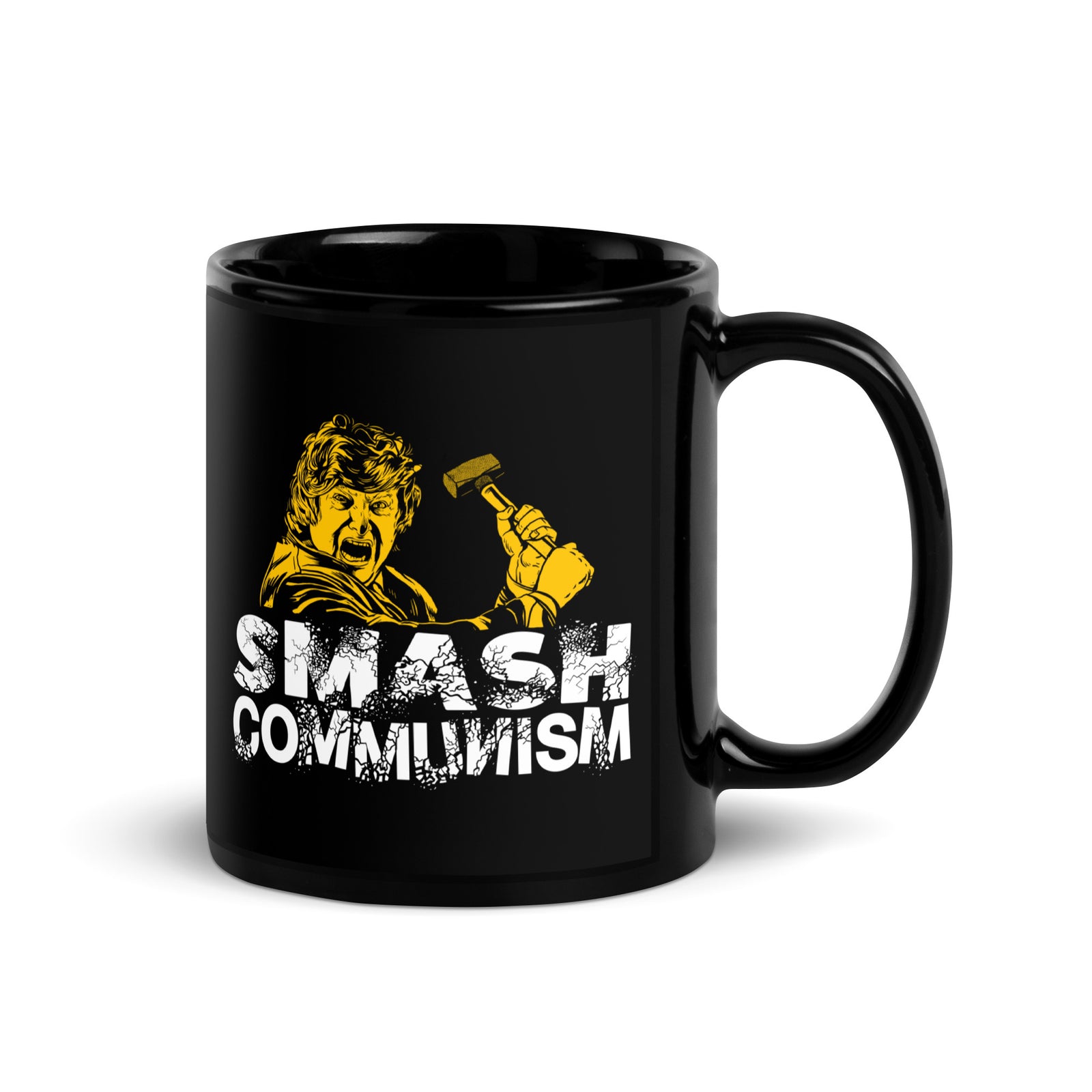 President Javier Milei Smash Communism Black Mug