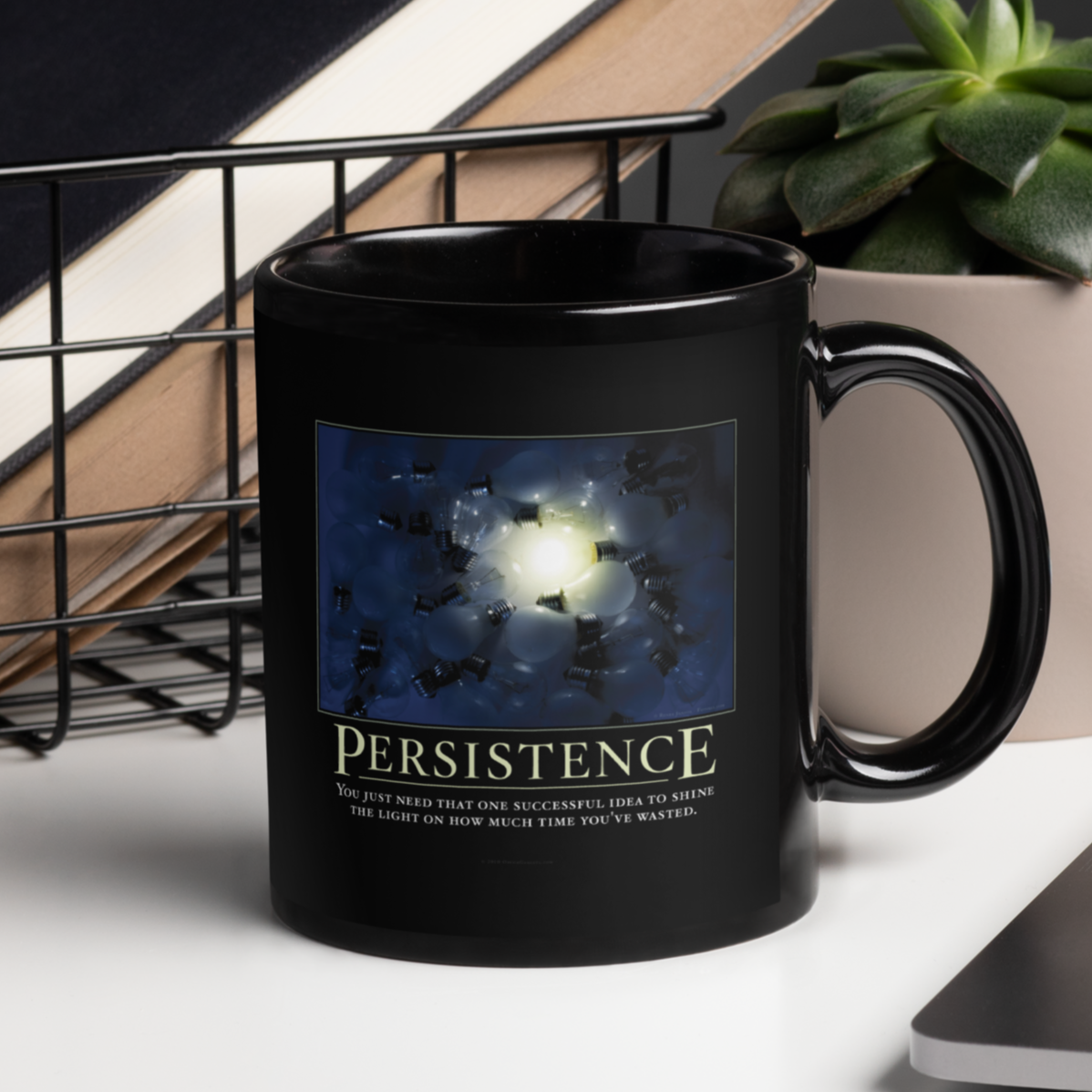 Persistence Demotivational Mug