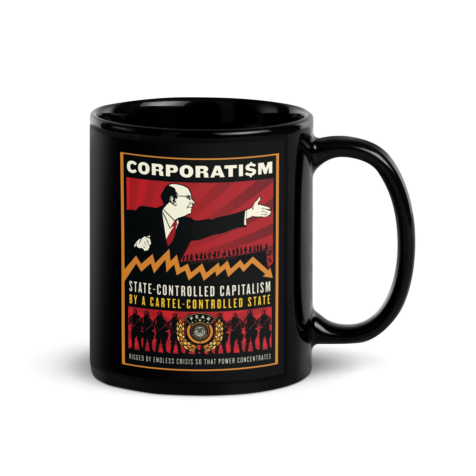 Corporatism Cronyism Black Mug