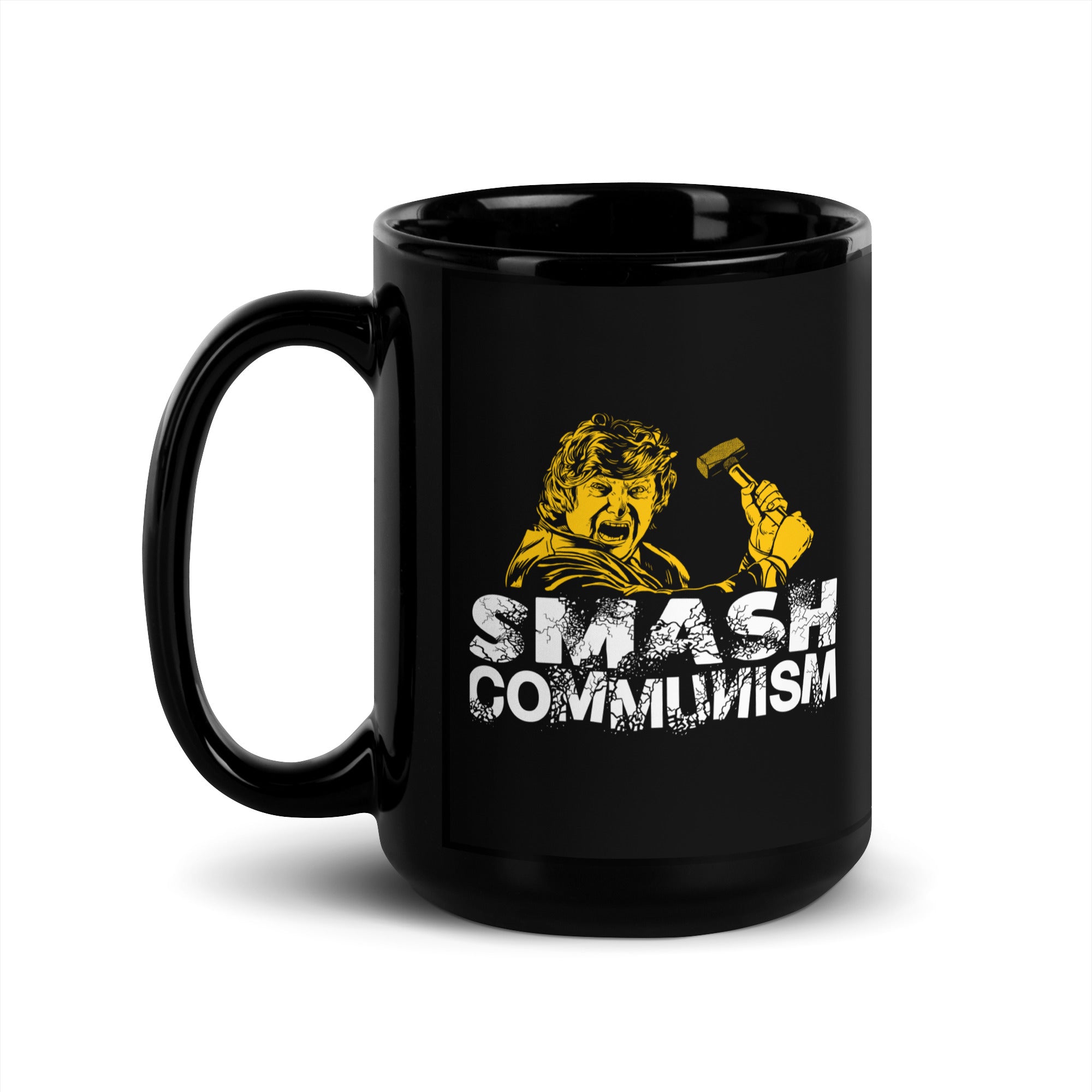 President Javier Milei Smash Communism Black Mug