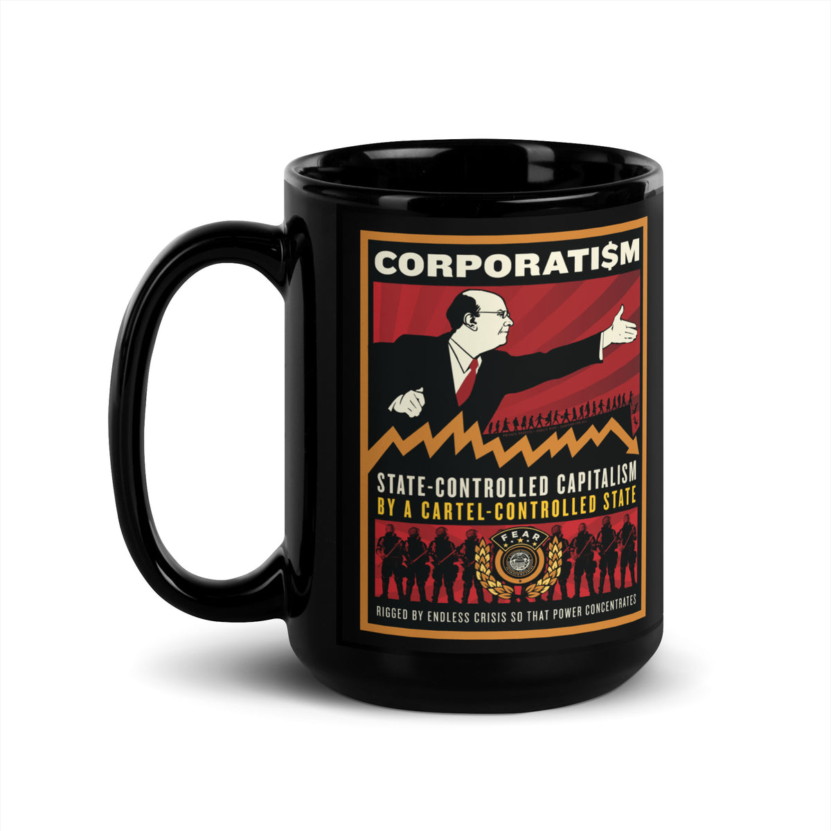Corporatism Cronyism Black Mug