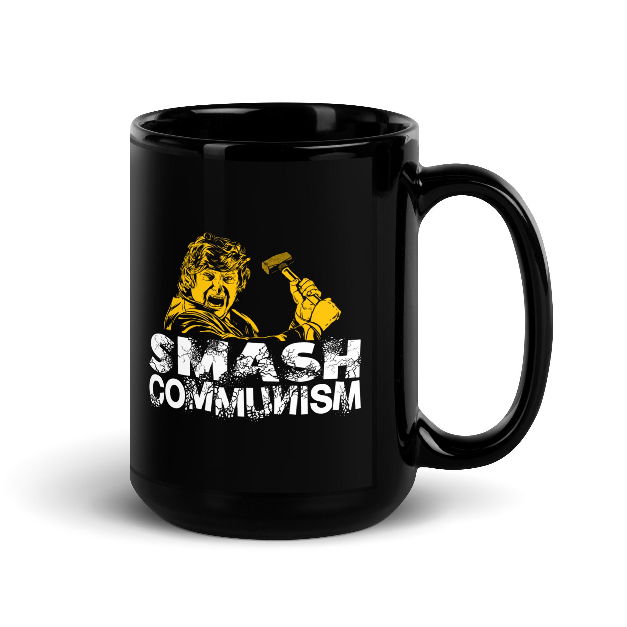 President Javier Milei Smash Communism Black Mug