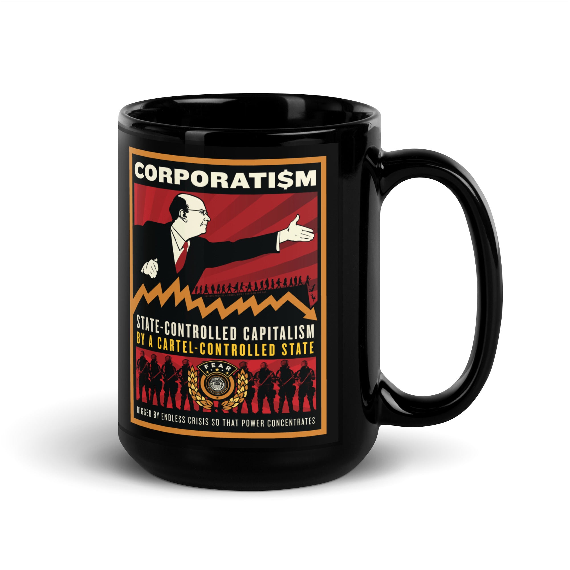 Corporatism Cronyism Black Mug