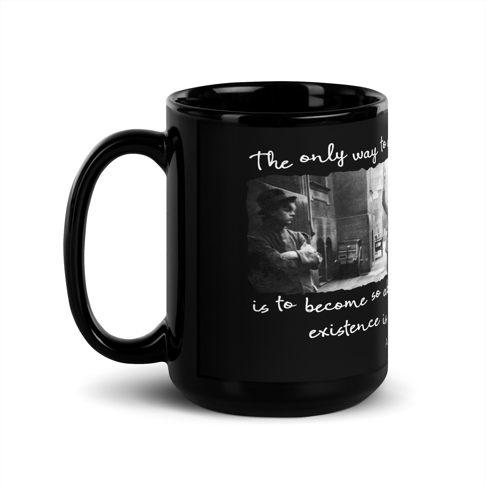 Being an Act of Rebellion Firing Squad Albert Camus Quote Mug