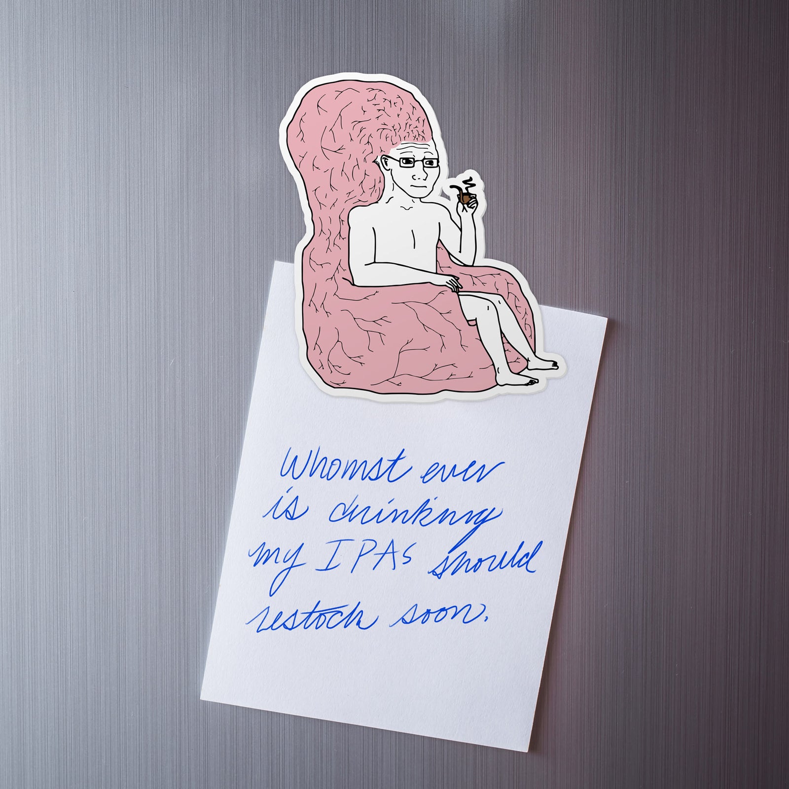 Brainchair Wojack Die-Cut Meme Magnet