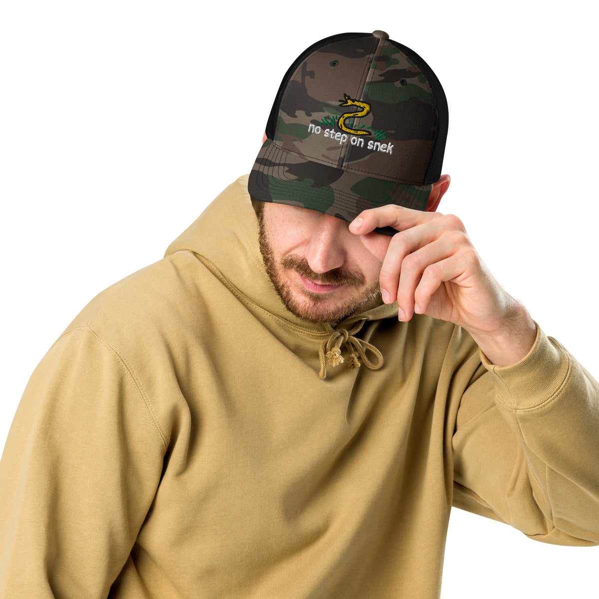 No Step On Snek Camouflage Trucker Hat