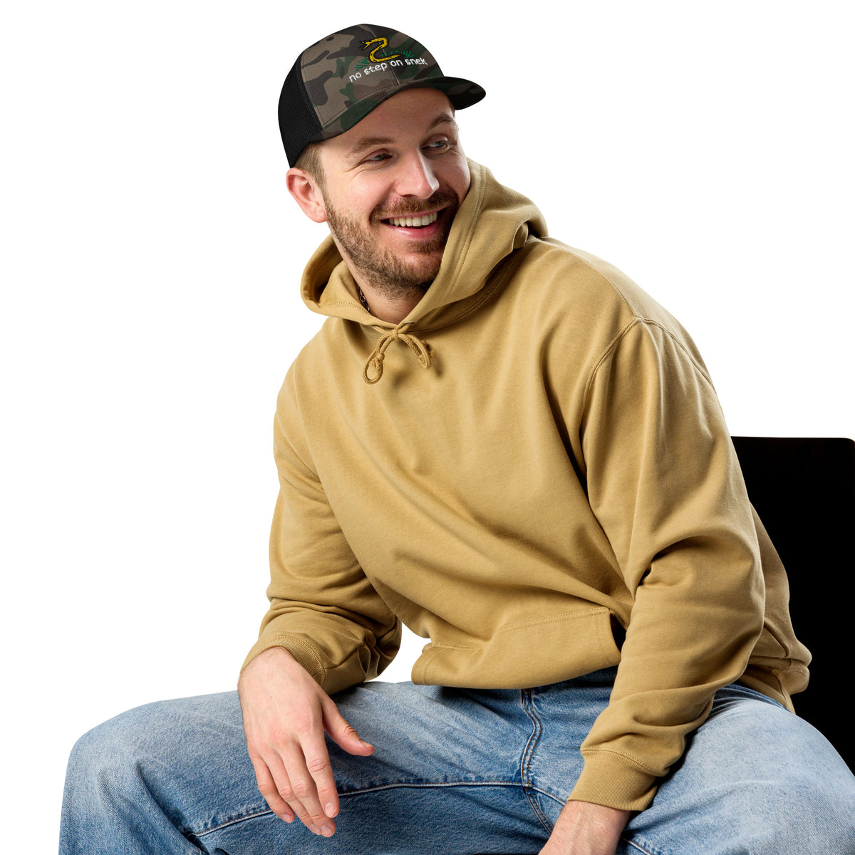 No Step On Snek Camouflage Trucker Hat