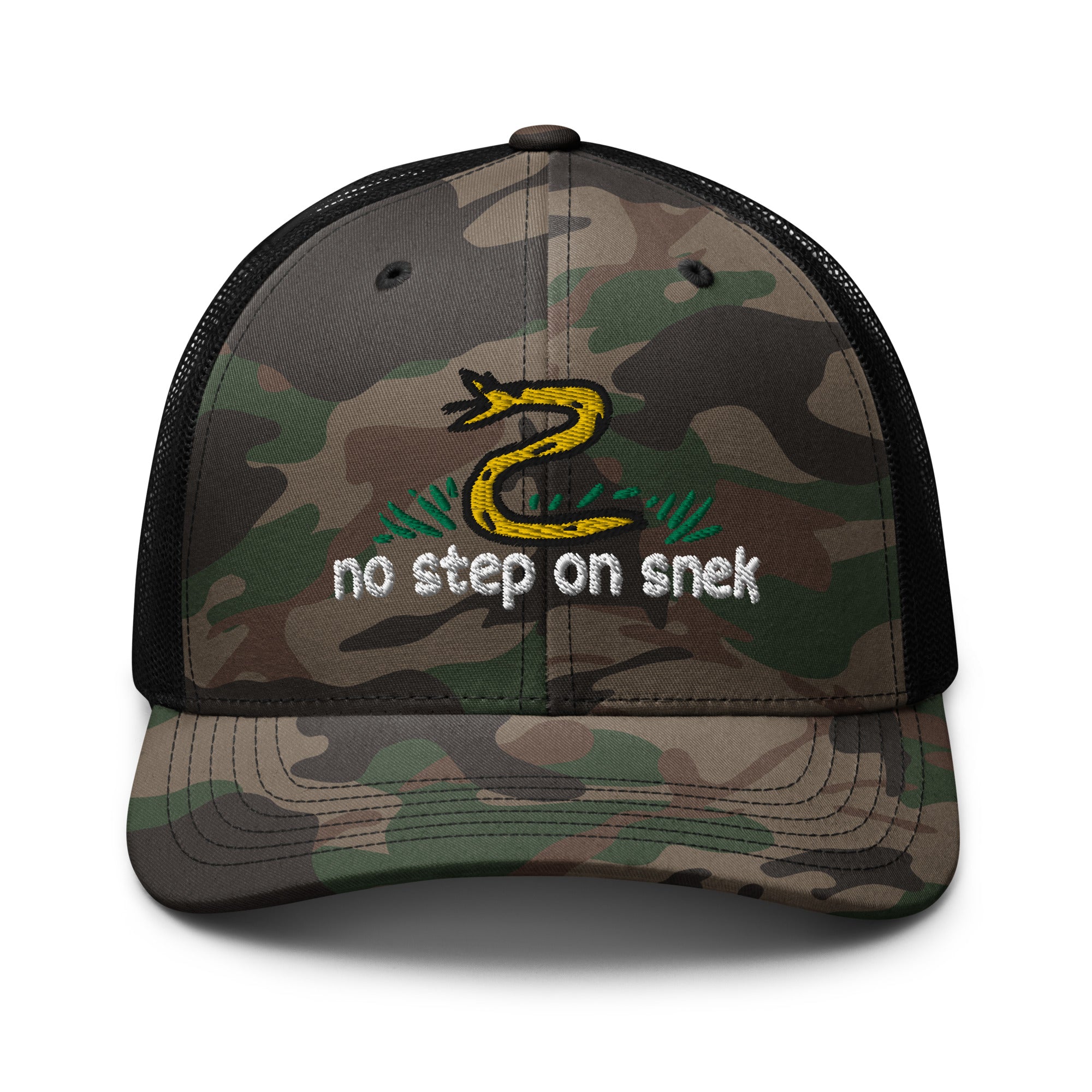 No Step On Snek Camouflage Trucker Hat