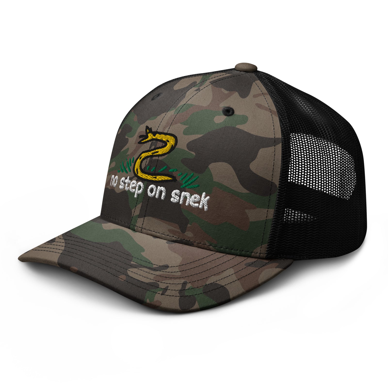 No Step On Snek Camouflage Trucker Hat