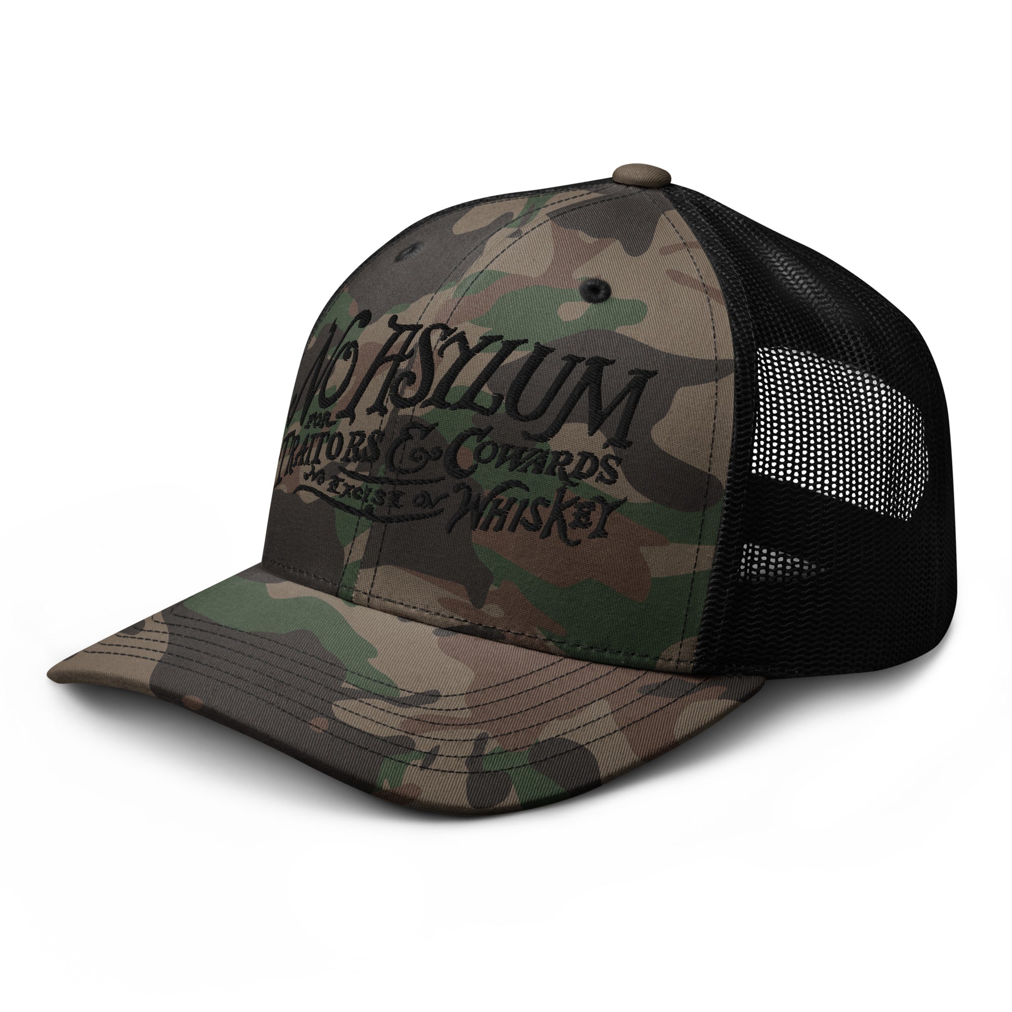 Whiskey Rebellion Camouflage Trucker Hat