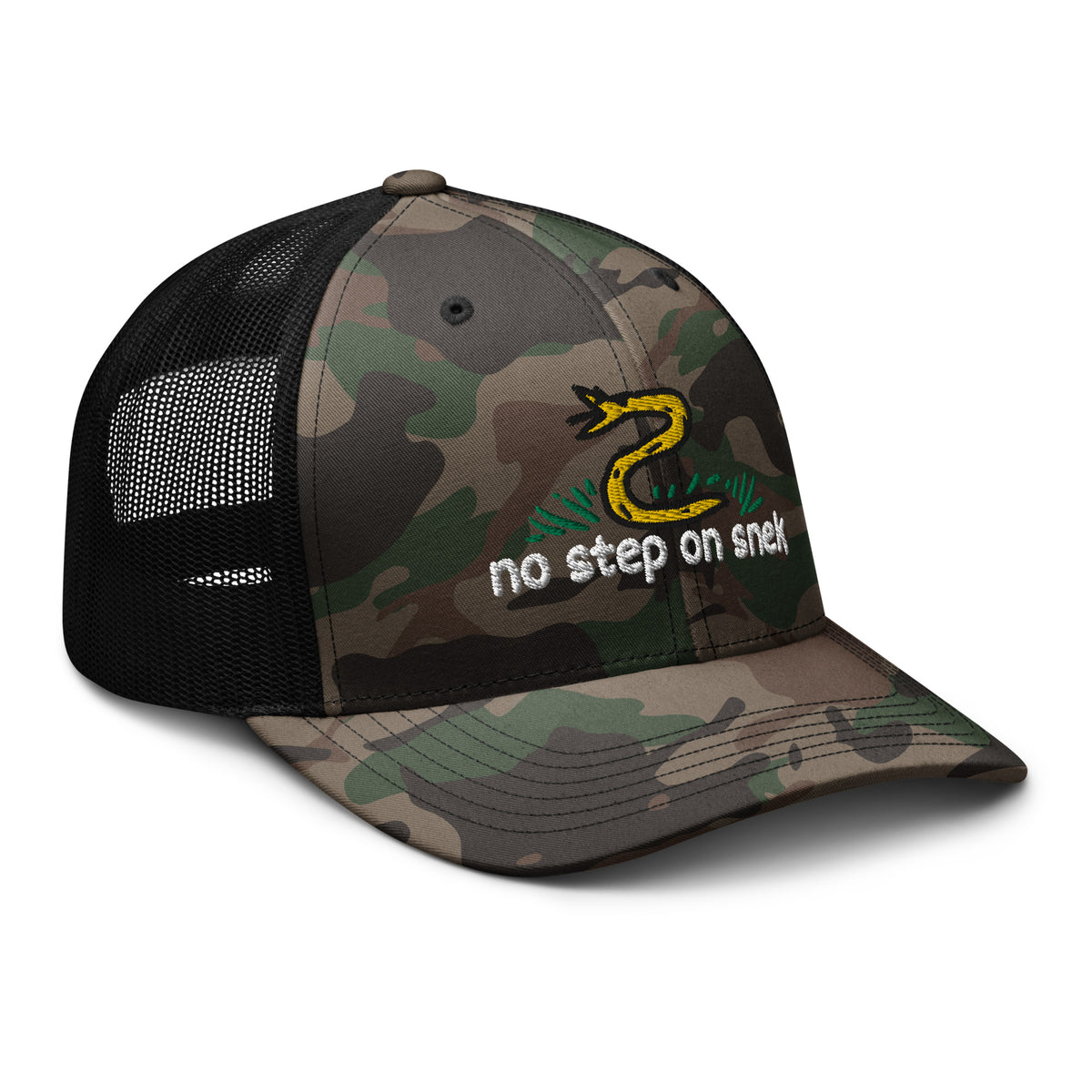 No Step On Snek Camouflage Trucker Hat