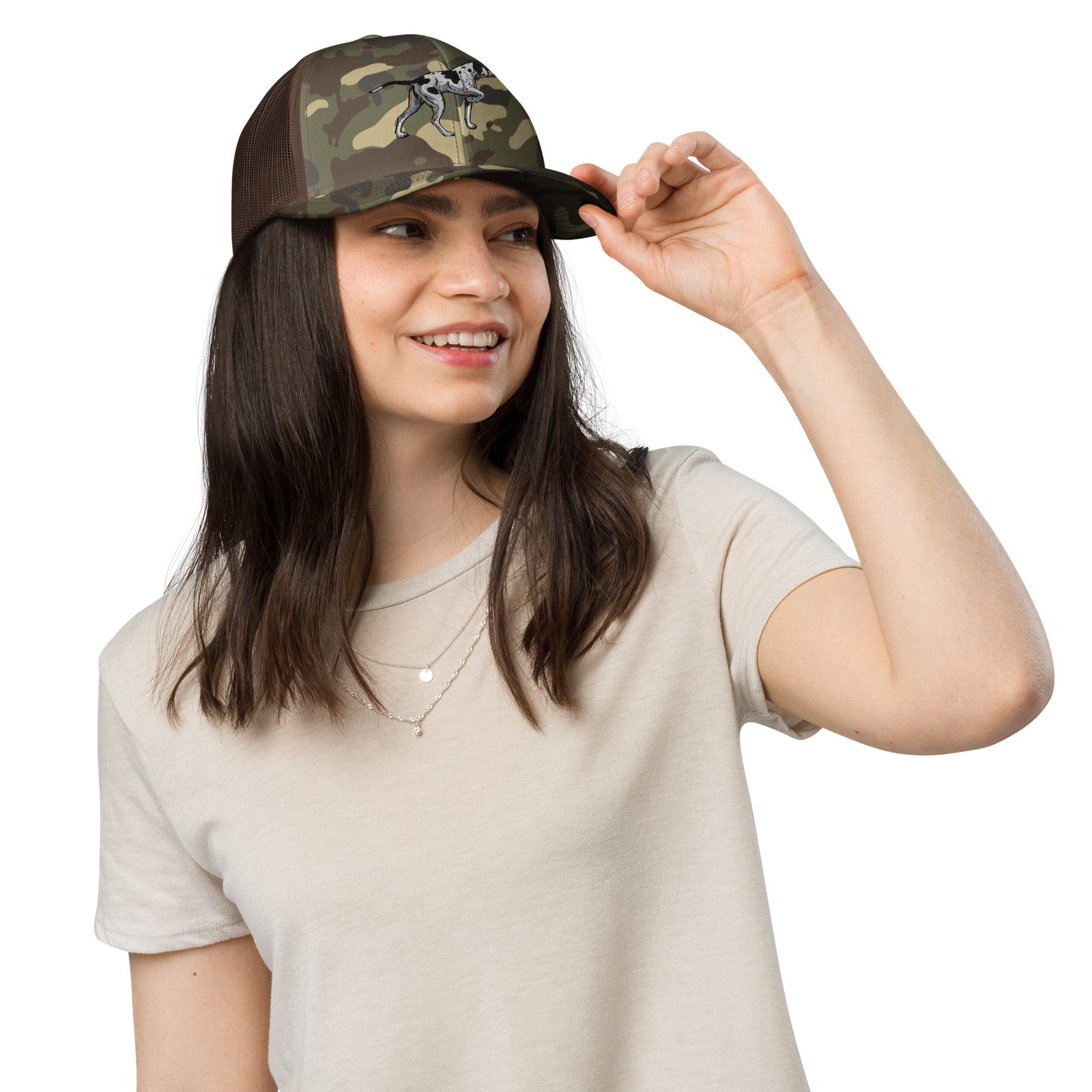 Pointer Dog Camouflage Trucker Hat