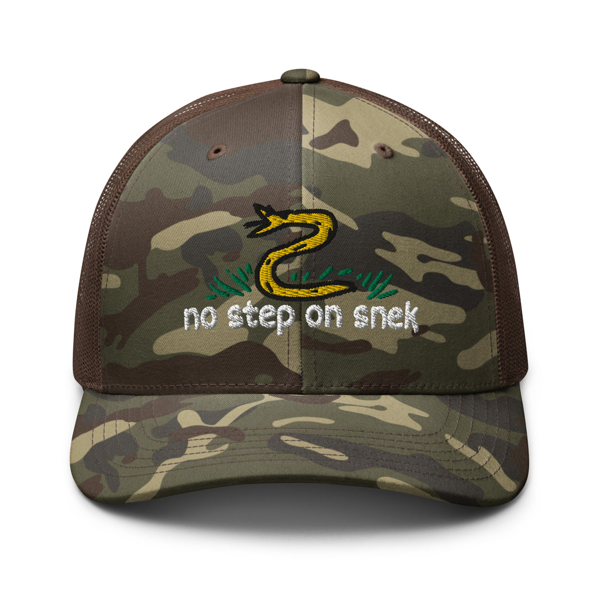 No Step On Snek Camouflage Trucker Hat