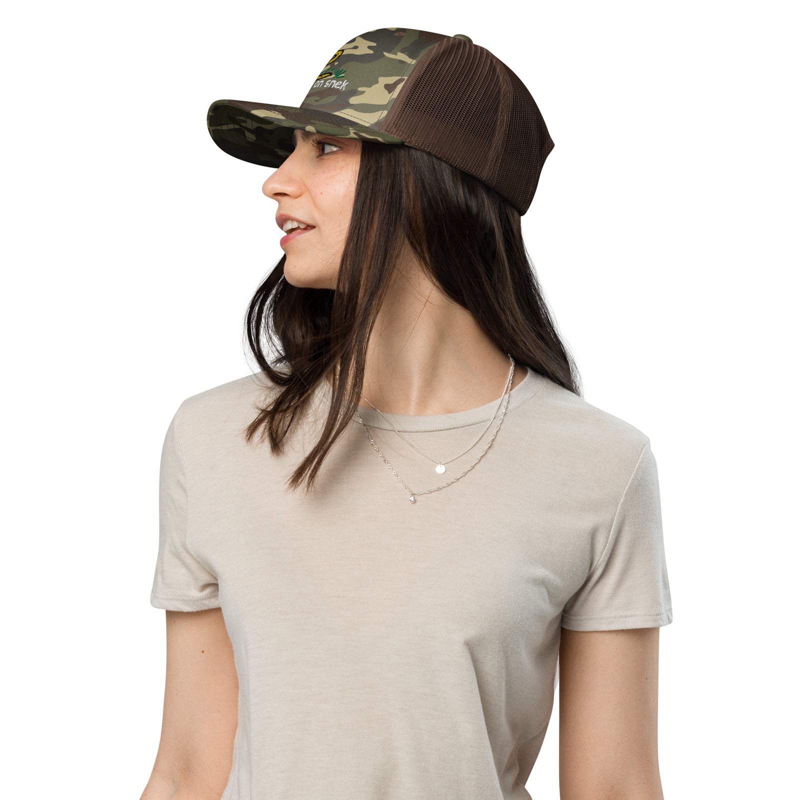 No Step On Snek Camouflage Trucker Hat