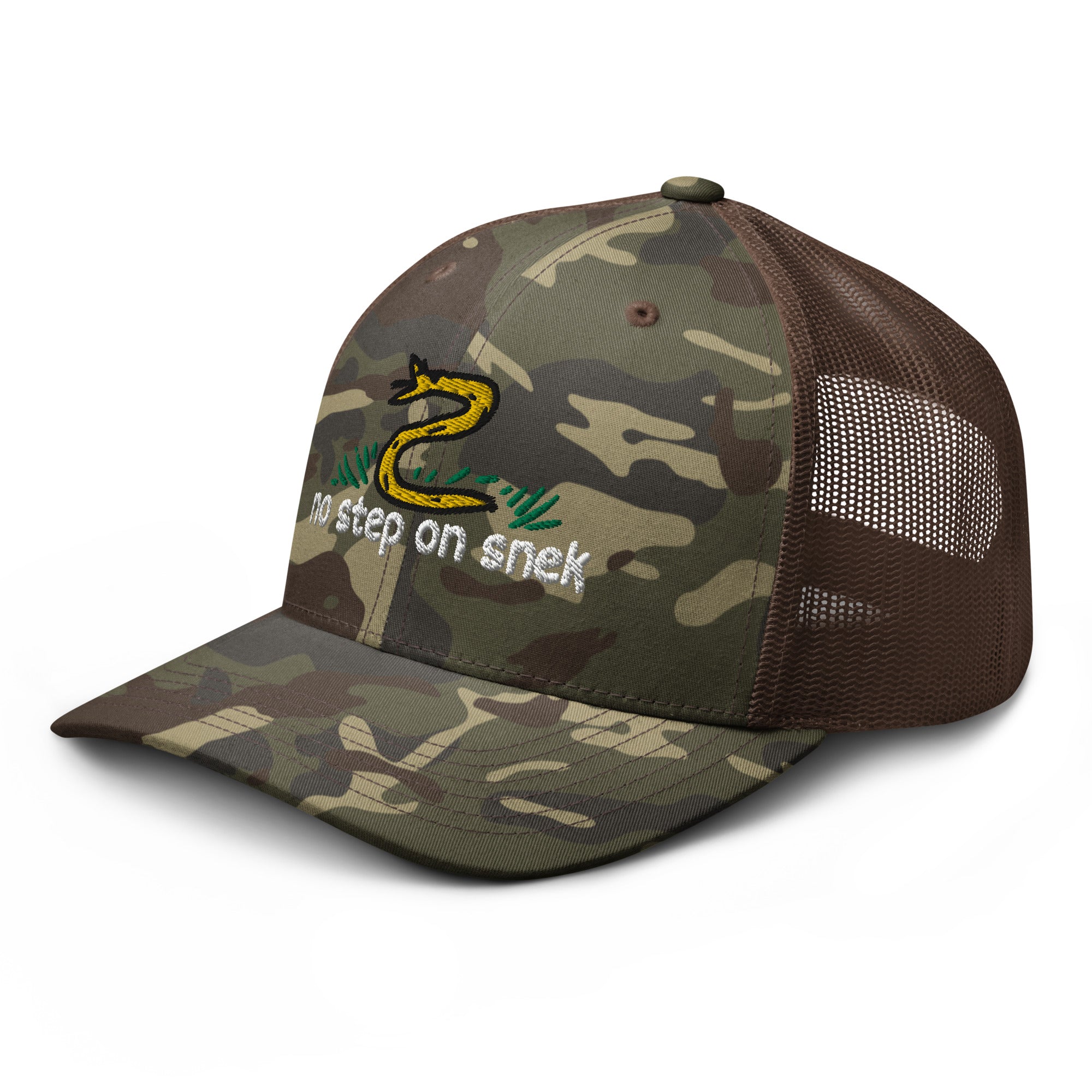 No Step On Snek Camouflage Trucker Hat