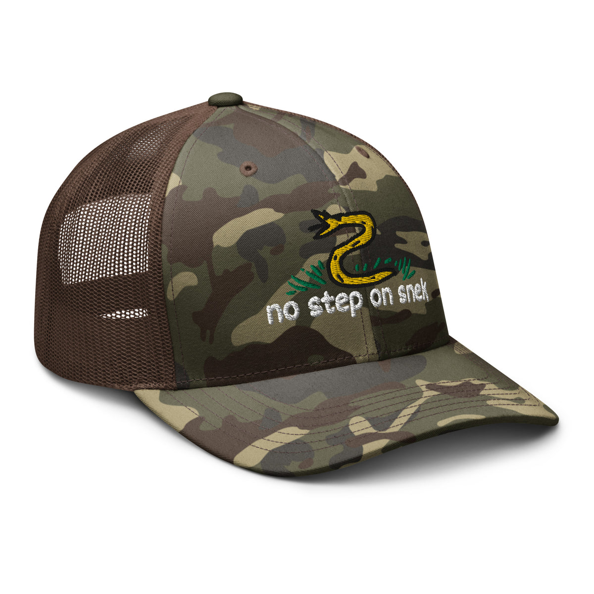 No Step On Snek Camouflage Trucker Hat