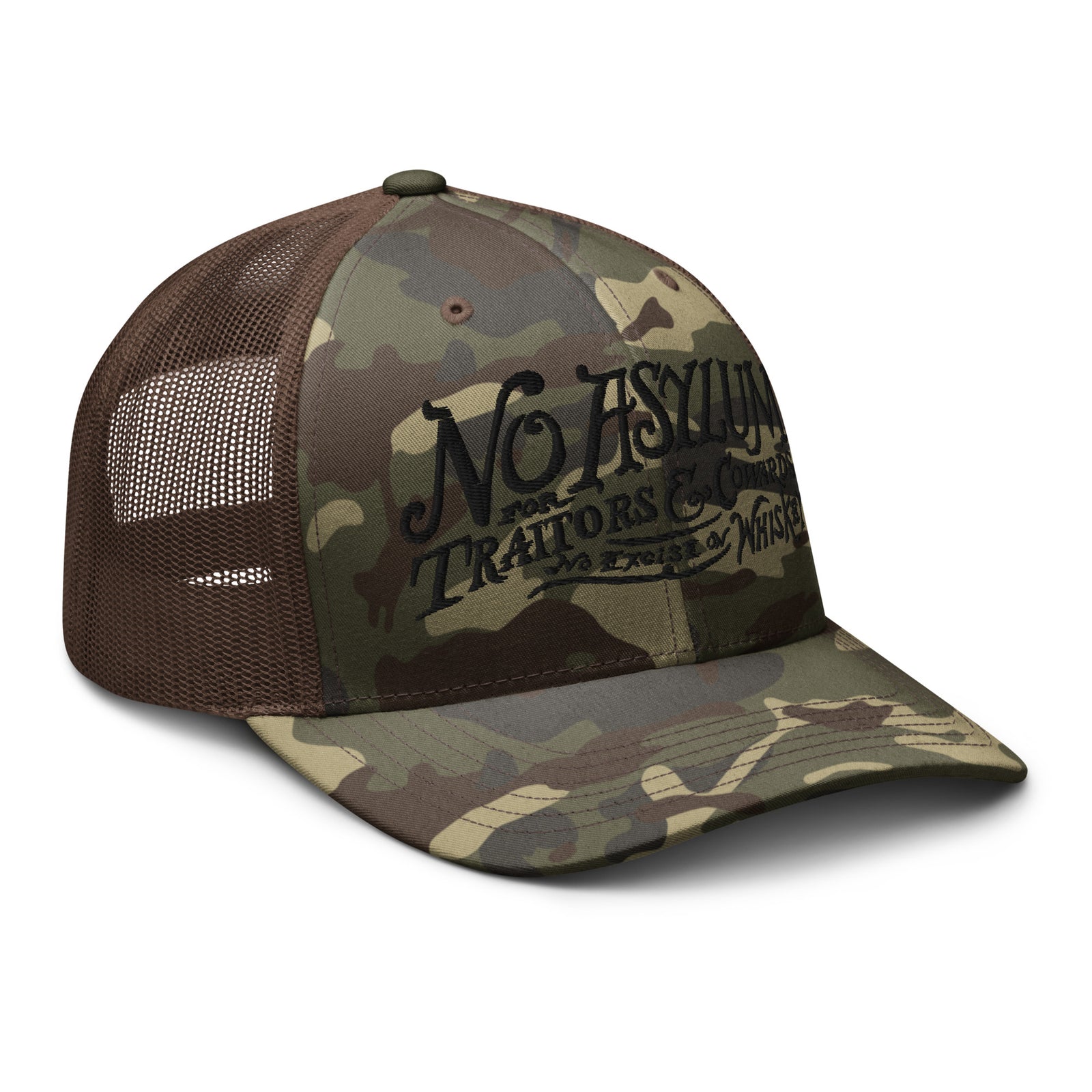 Whiskey Rebellion Camouflage Trucker Hat