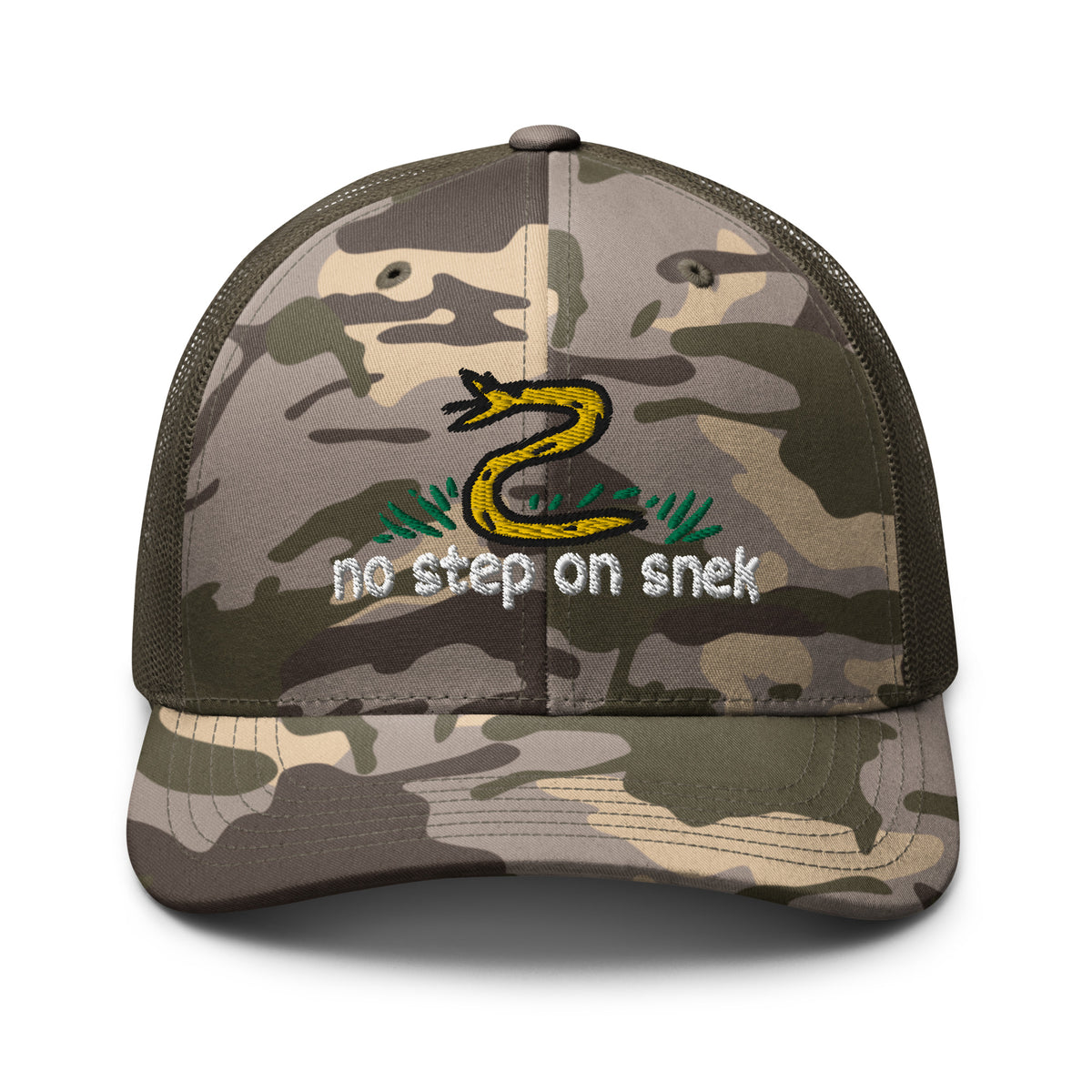 No Step On Snek Camouflage Trucker Hat