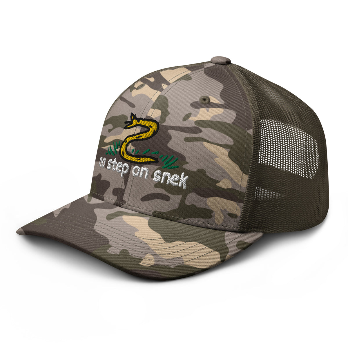 No Step On Snek Camouflage Trucker Hat