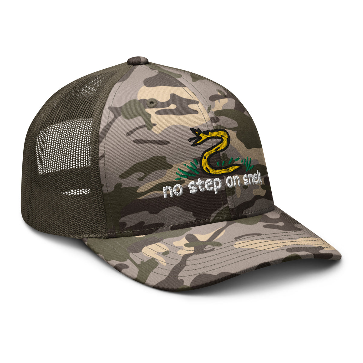 No Step On Snek Camouflage Trucker Hat