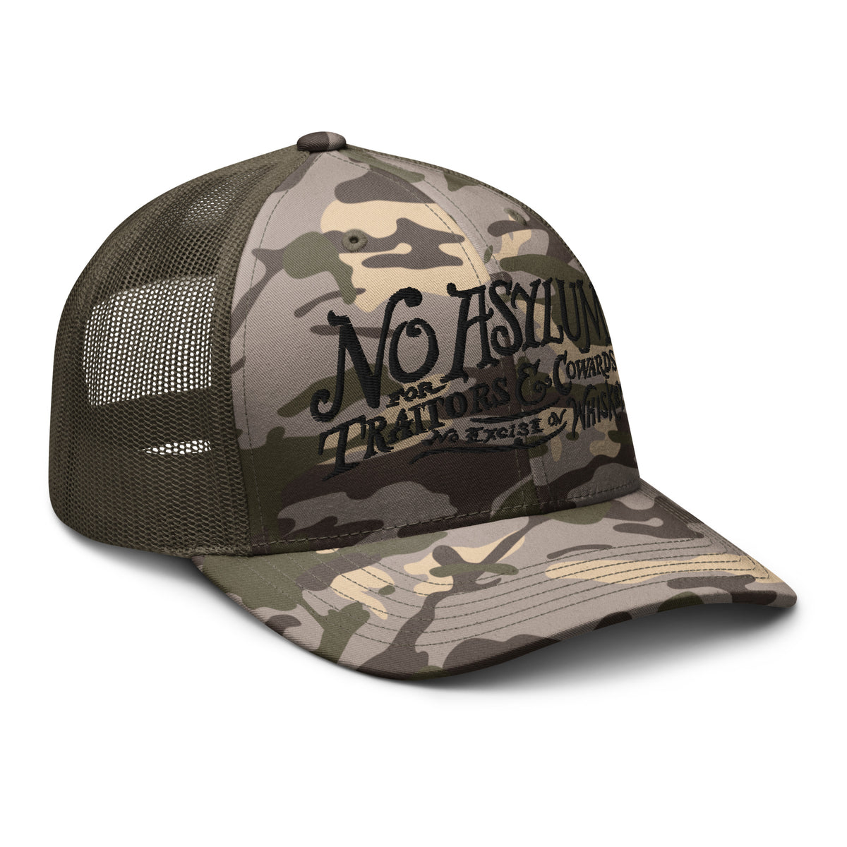 Whiskey Rebellion Camouflage Trucker Hat