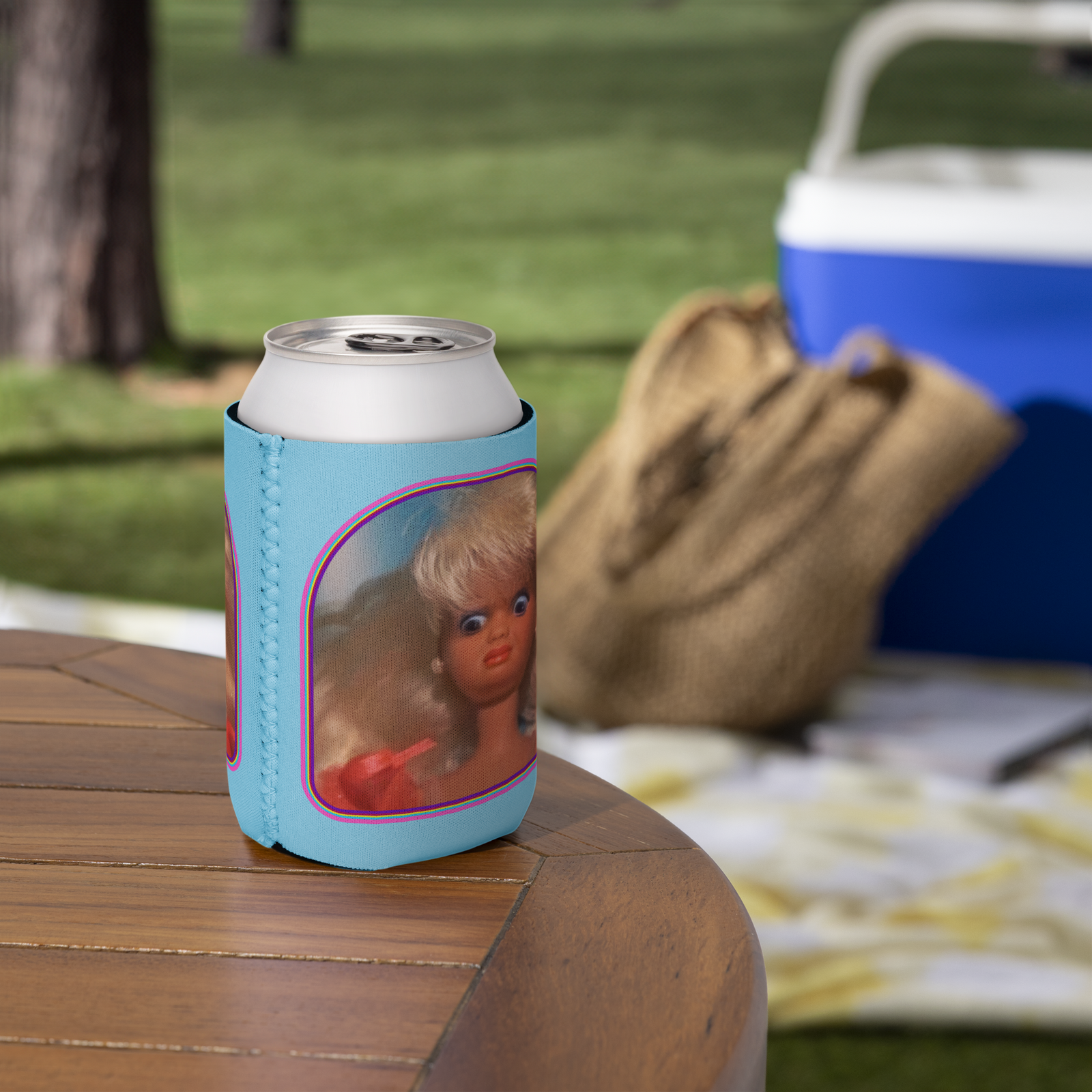 WTF Barbie Can Cooler