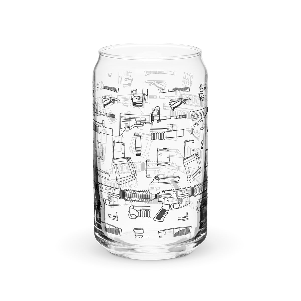 Rifle Attachments Can-Shaped Glass