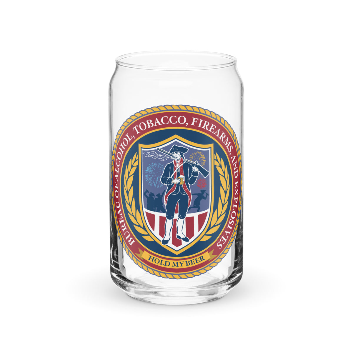 ATF Parody Seal Can-Shaped glass