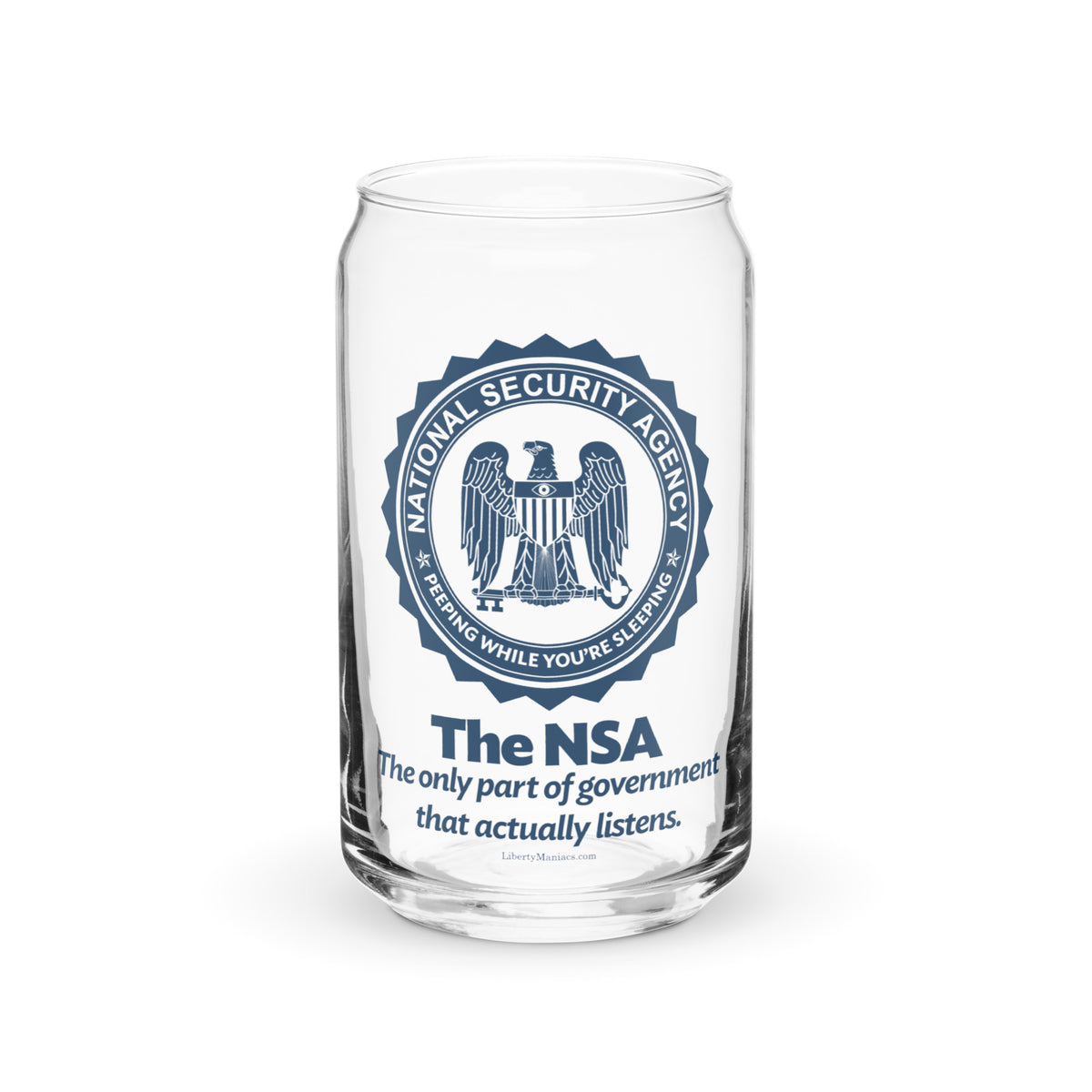 The NSA Can-Shaped glass