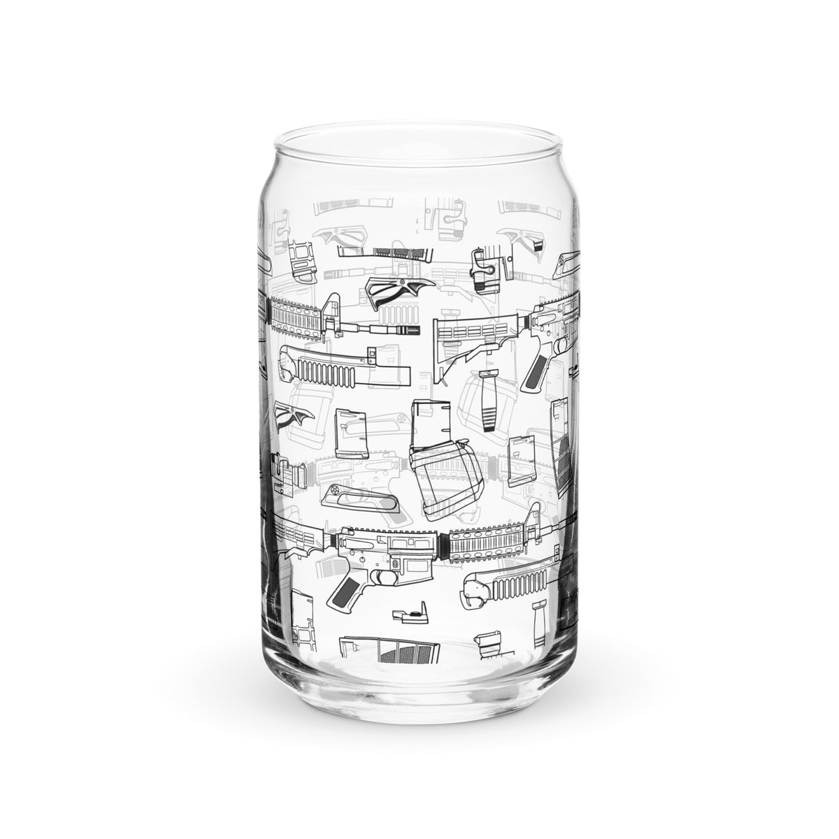 Rifle Attachments Can-Shaped Glass