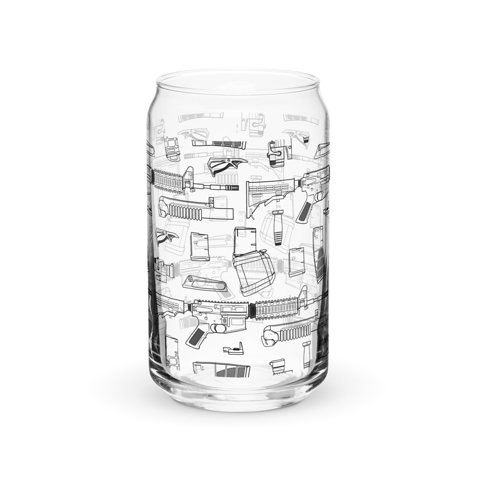 Rifle Attachments Can-Shaped Glass