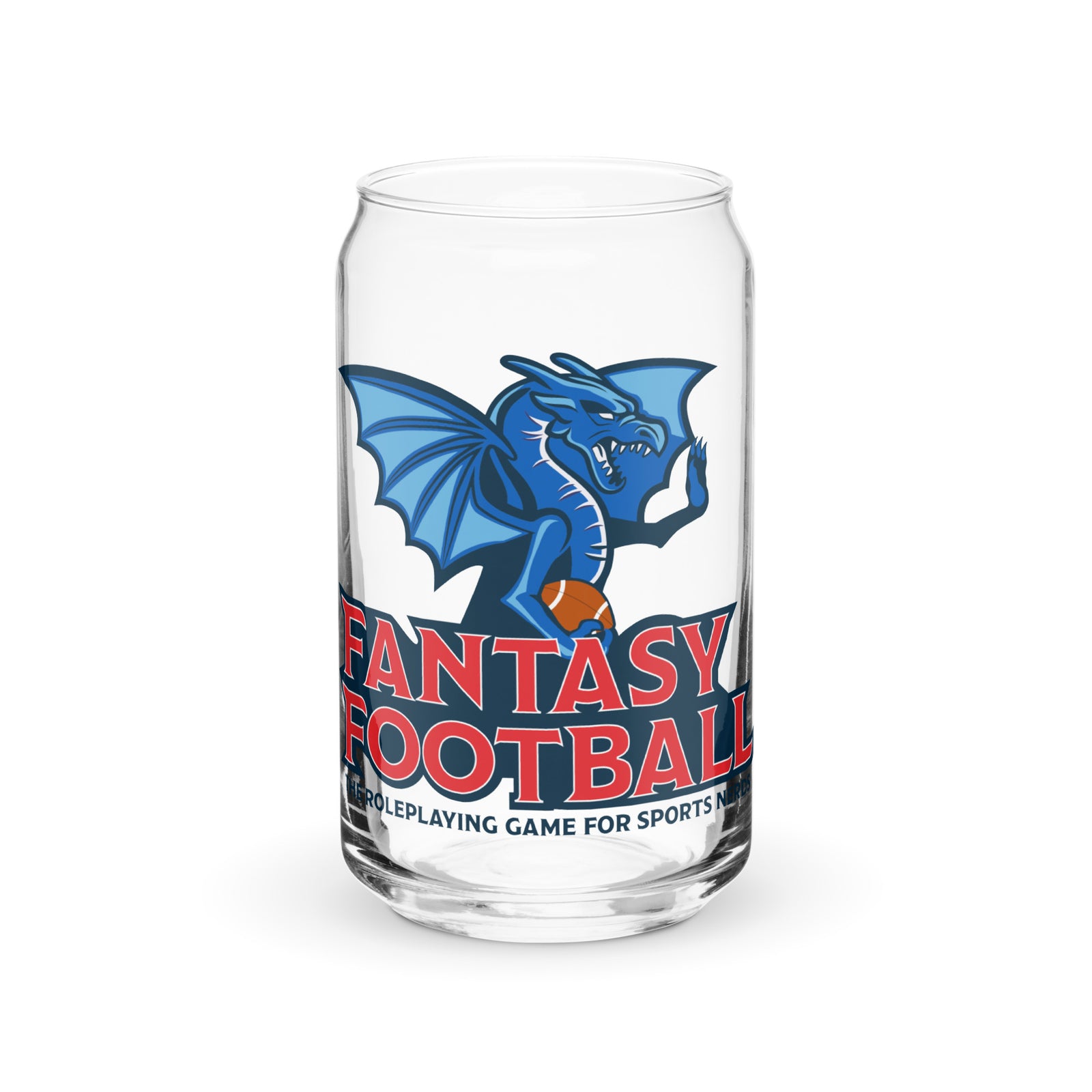 Fantasy Football Can-shaped Glass