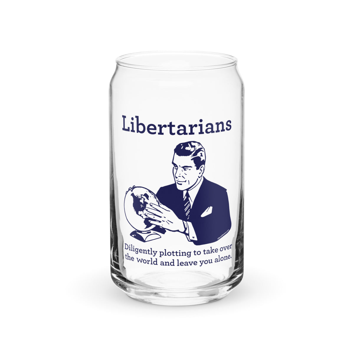 The Libertarian Plot Can-Shaped Glass