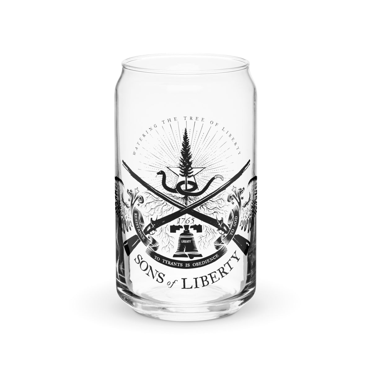 Sons of Liberty Insignia Can-Shaped Glass
