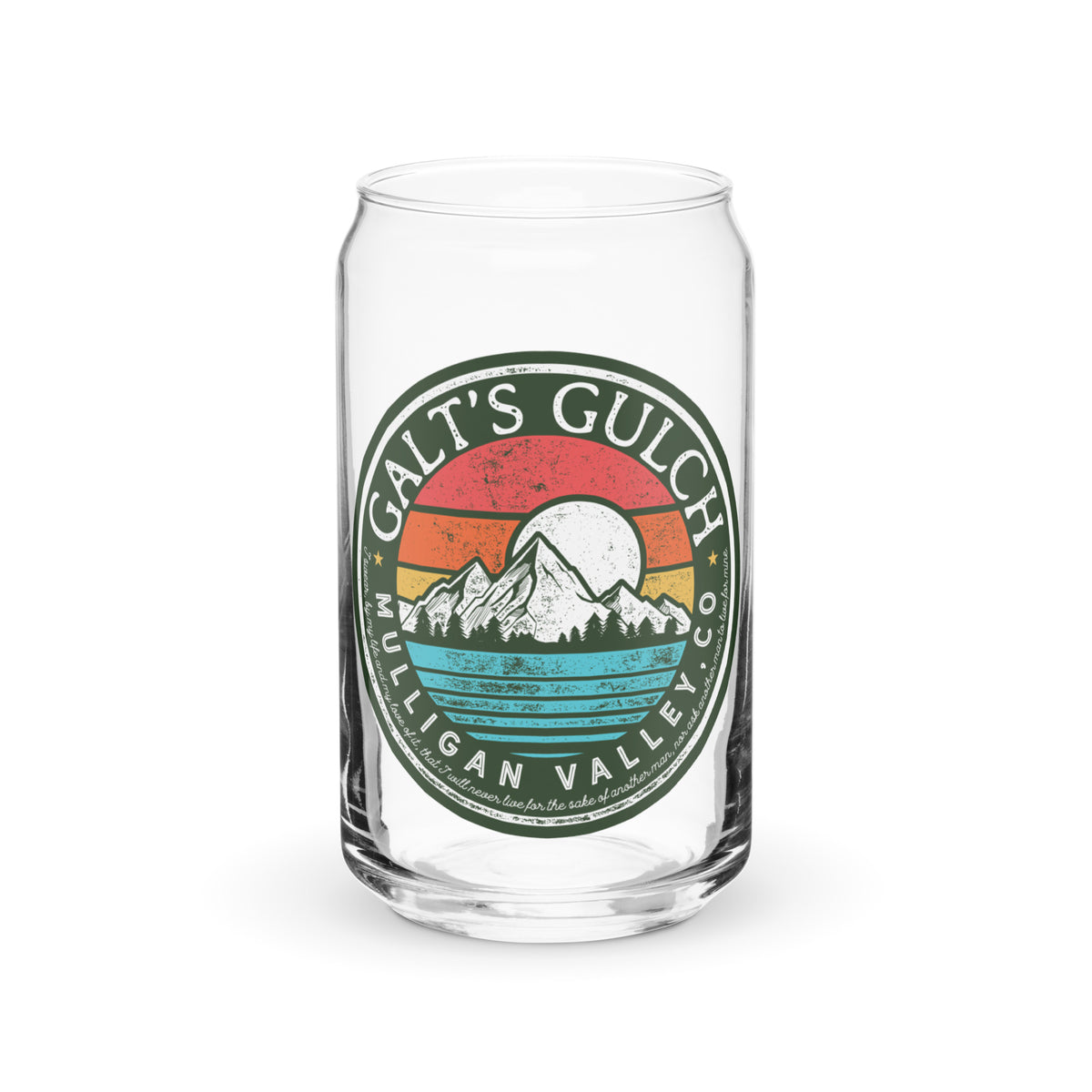 Galt&#39;s Gulch Can-shaped Glass
