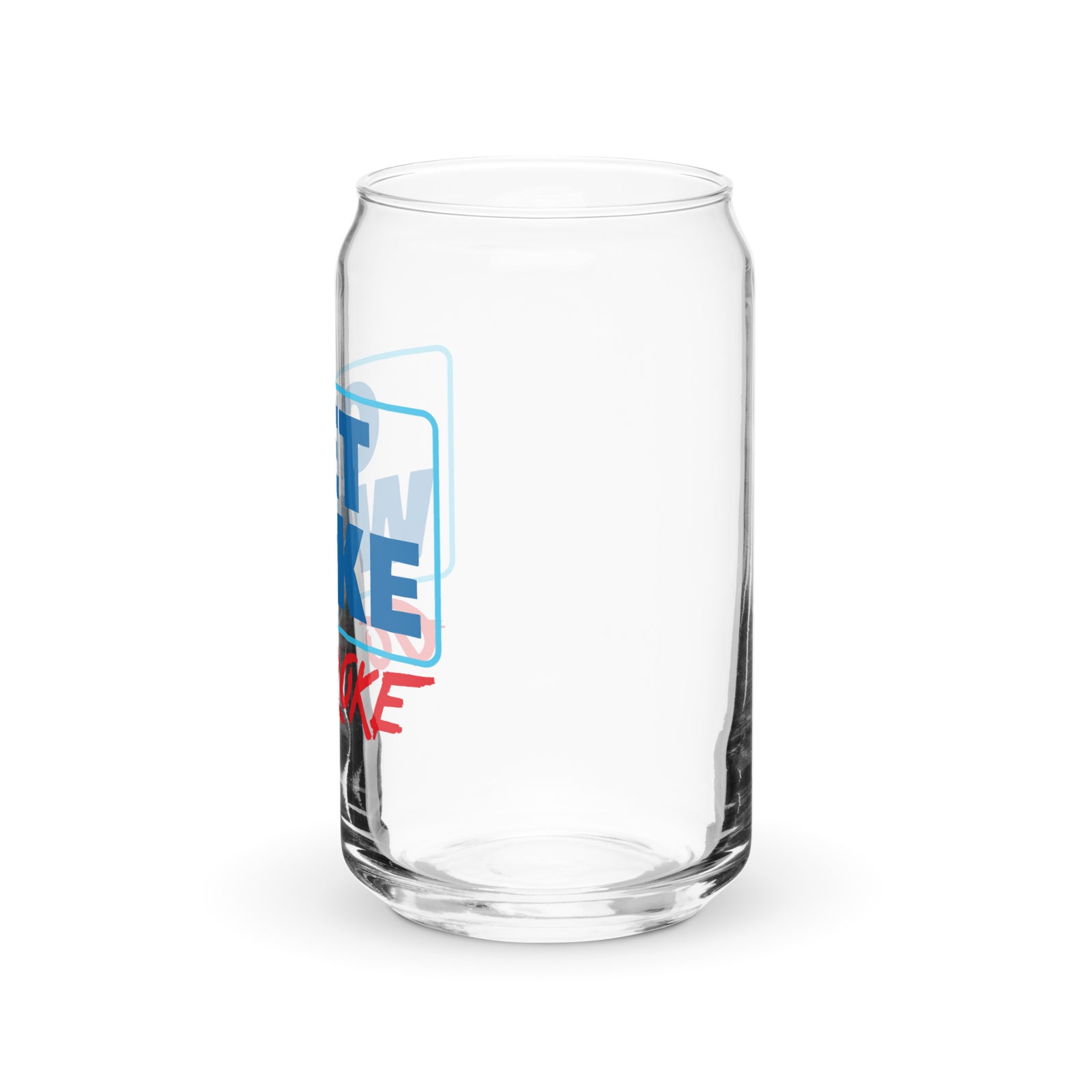 Get Woke Go Broke Can-shaped Glass