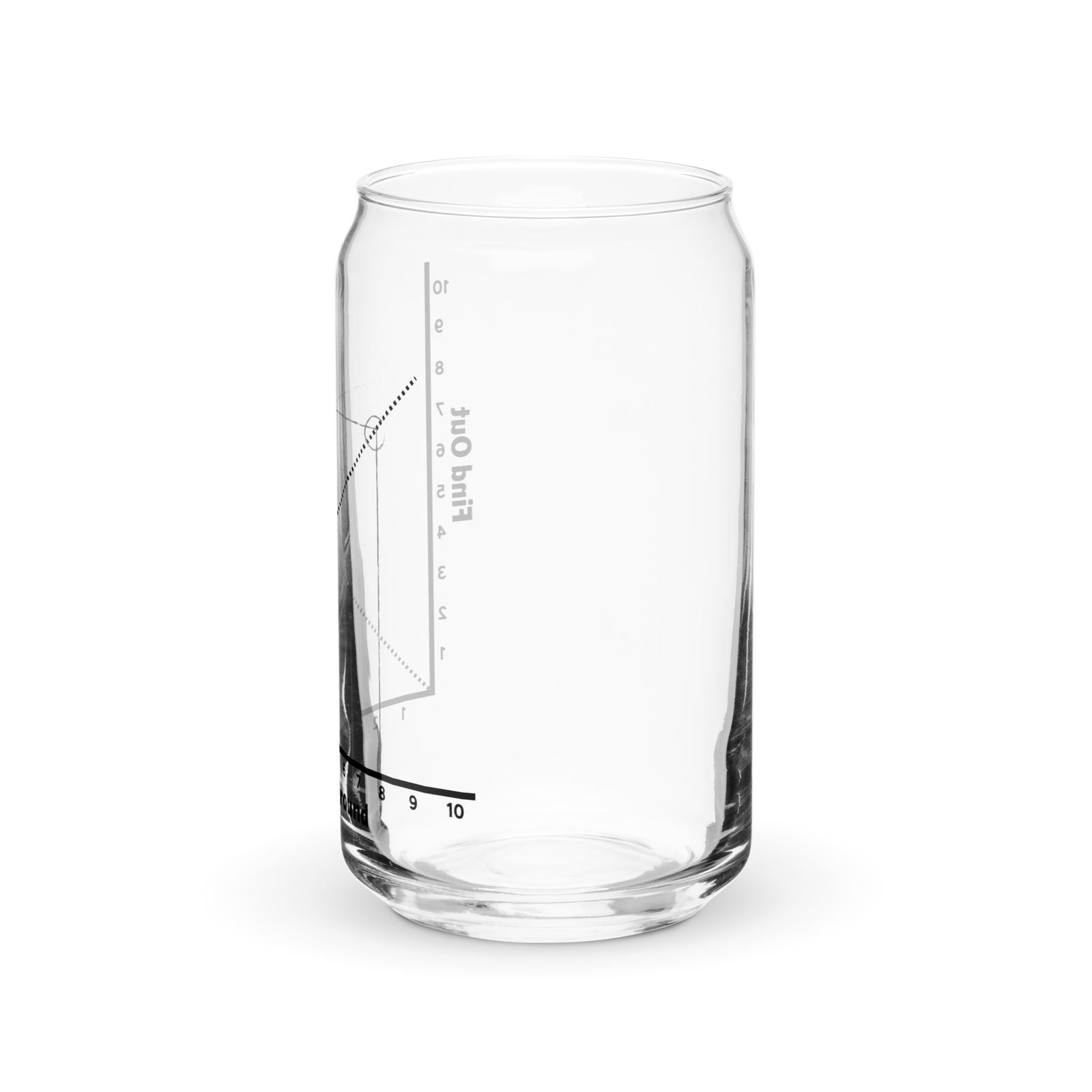 FAAFO Chart Can-shaped Glass
