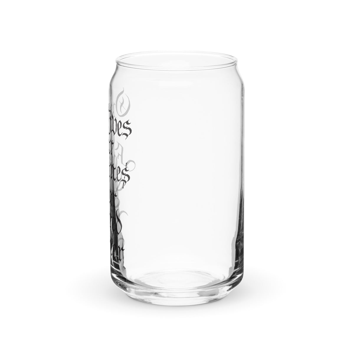 Our Lives Fortunes and Sacred Honor Declaration of Independence Can-Shaped Glass