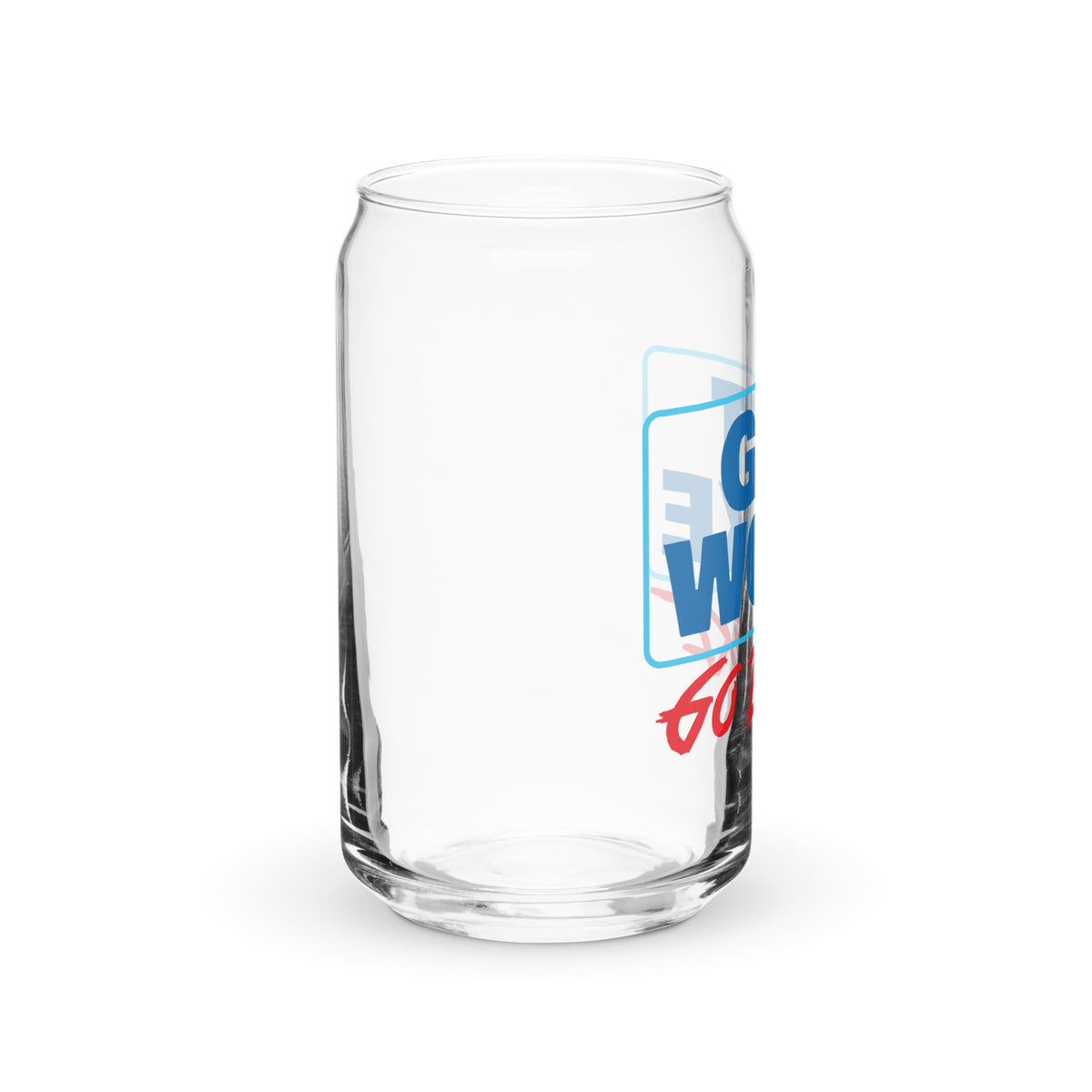 Get Woke Go Broke Can-shaped Glass