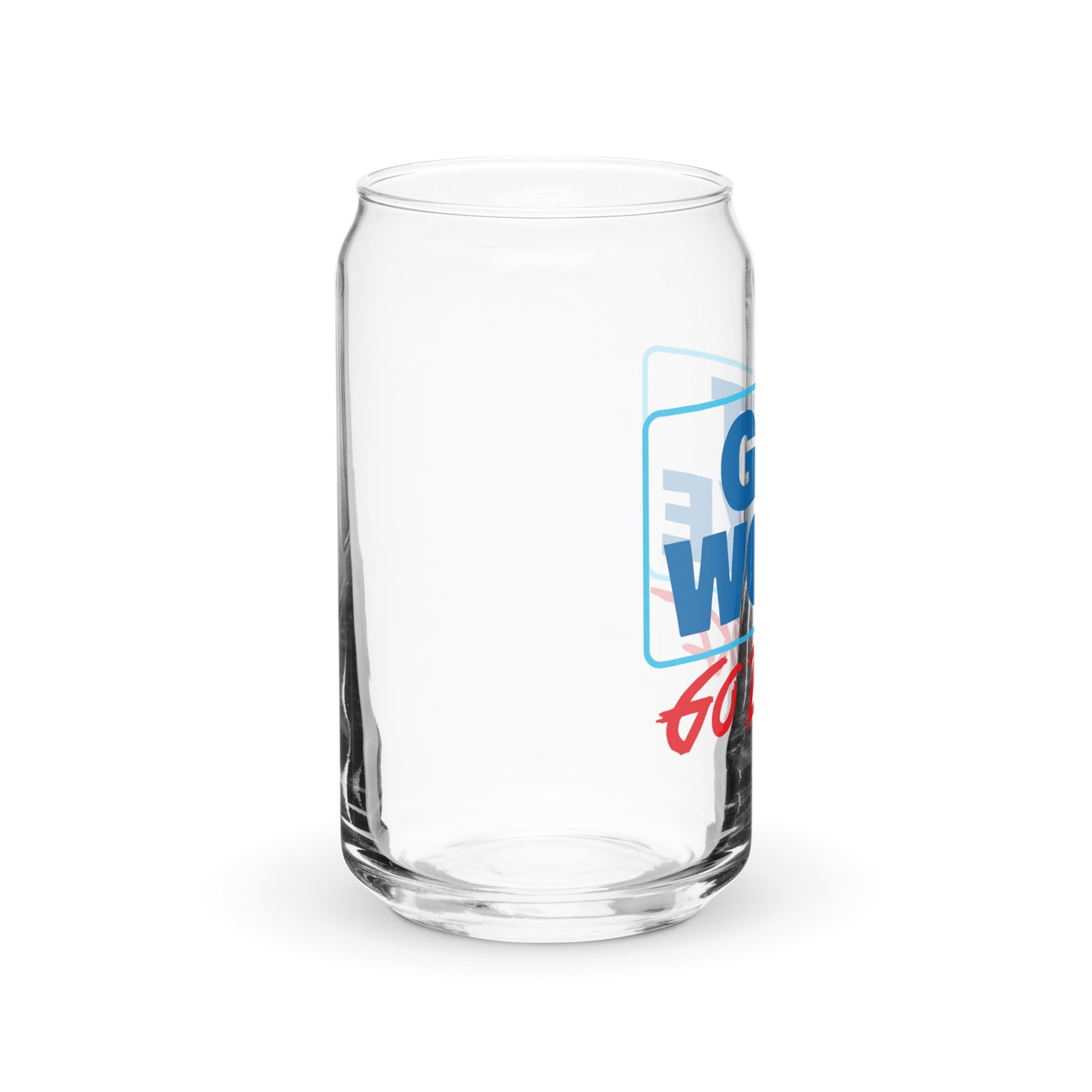 Get Woke Go Broke Can-shaped Glass