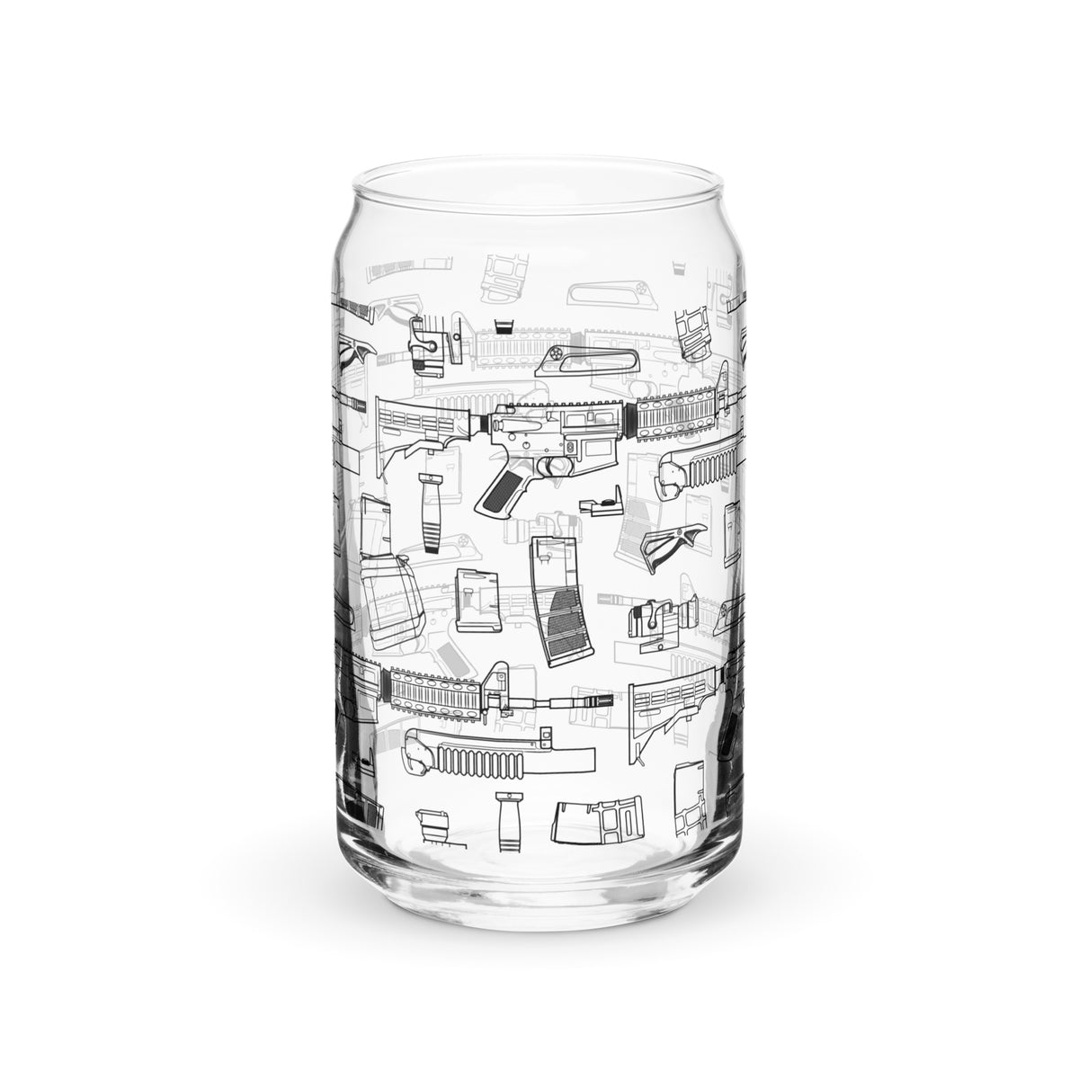 Rifle Attachments Can-Shaped Glass