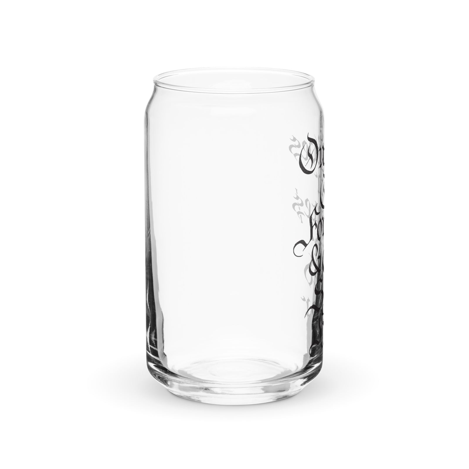 Our Lives Fortunes and Sacred Honor Declaration of Independence Can-Shaped Glass