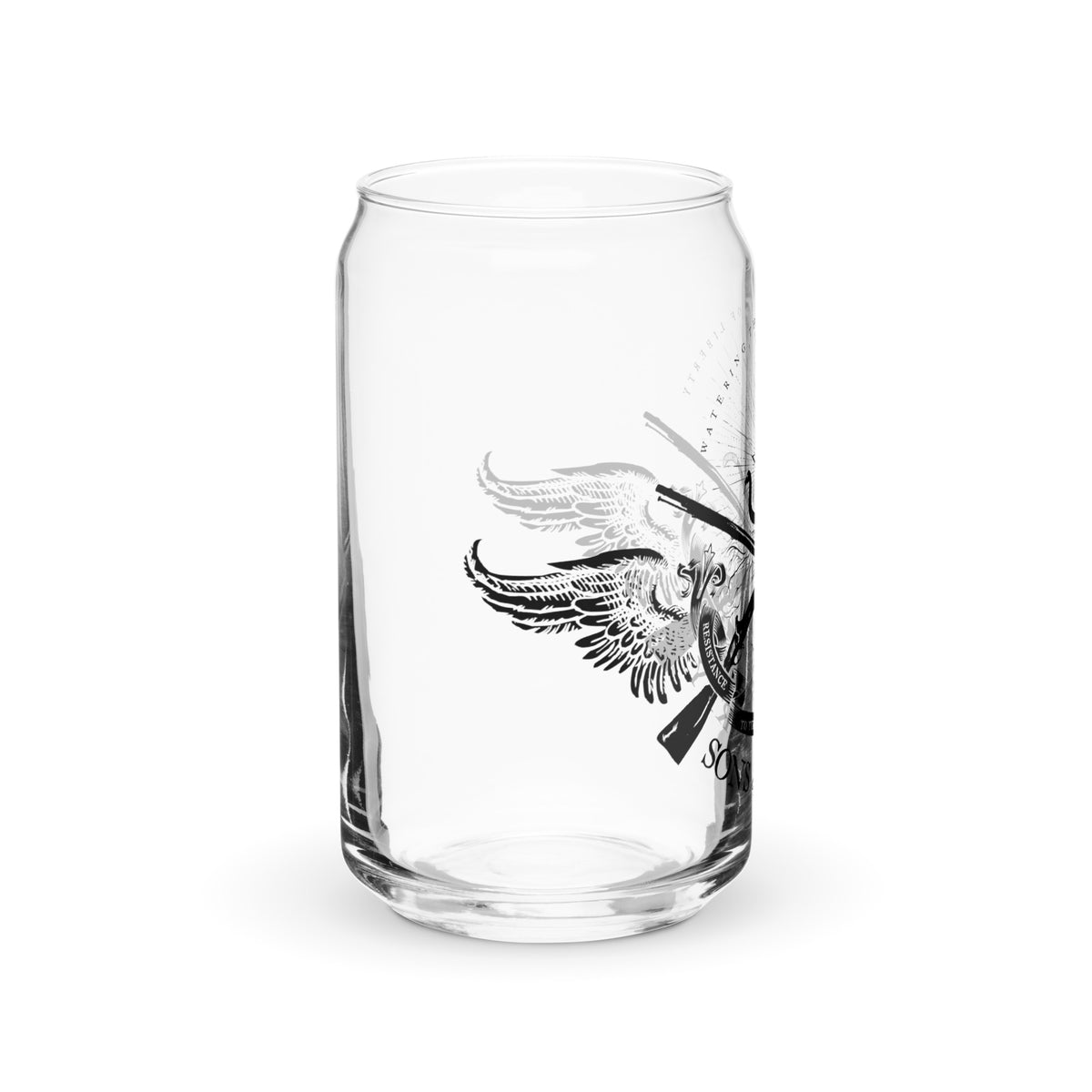 Sons of Liberty Insignia Can-Shaped Glass