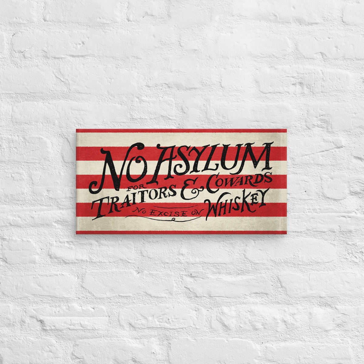 Whiskey Rebellion No Asylum Flag Gallery Wrapped Canvas