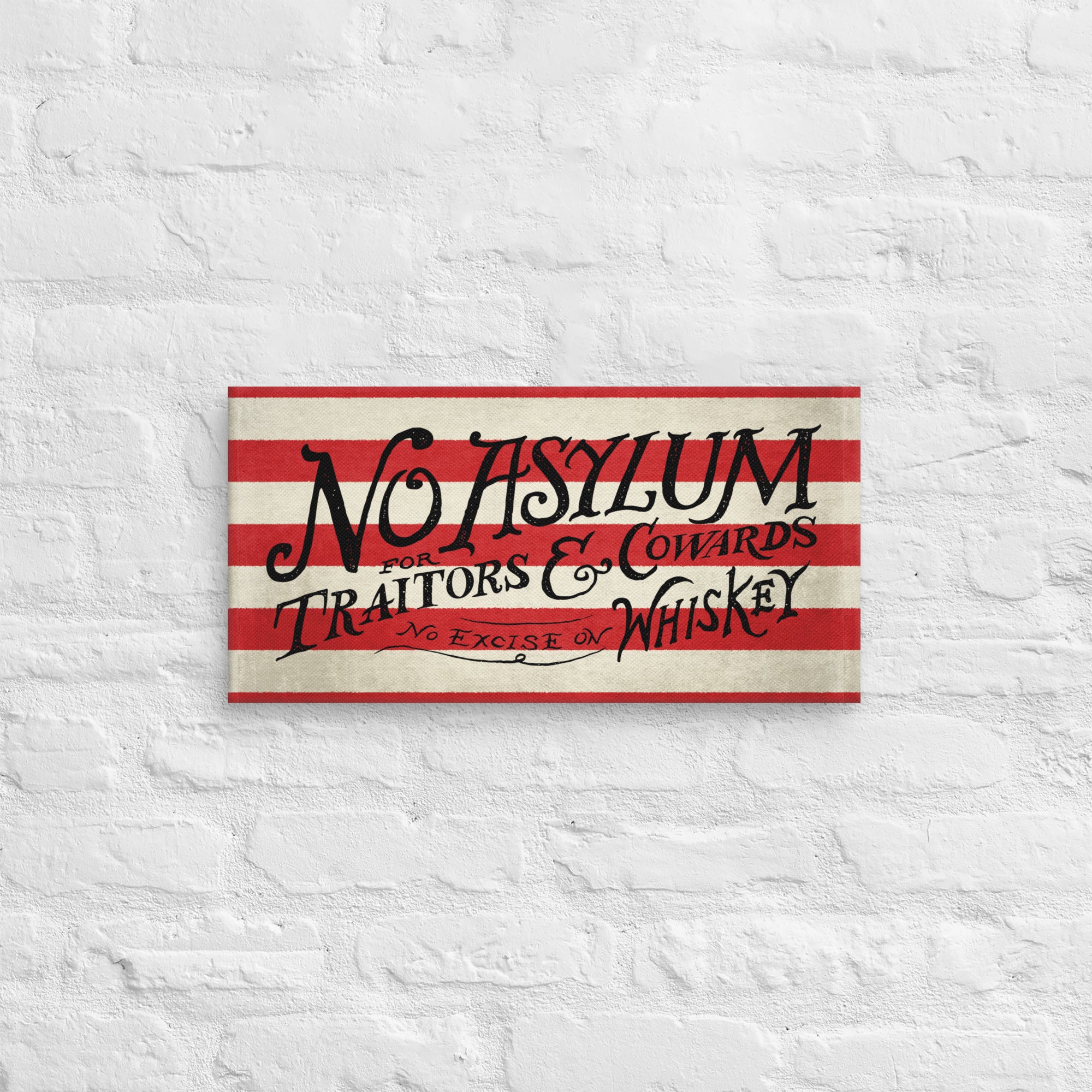 Whiskey Rebellion No Asylum Flag Gallery Wrapped Canvas